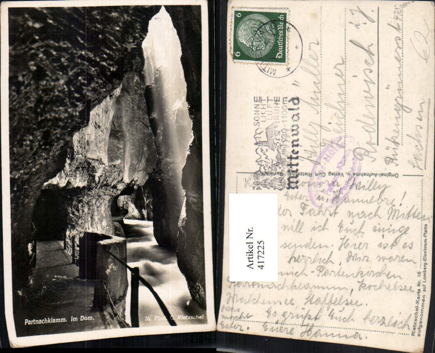 417225,Partnachklamm Klamm b. Garmisch-Partenkirchen Im Dom