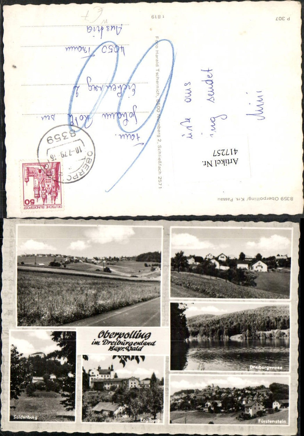 417257,Oberpolling im Dreiburgenland Totale Fürstenstein Englburg Mehrbildkarte