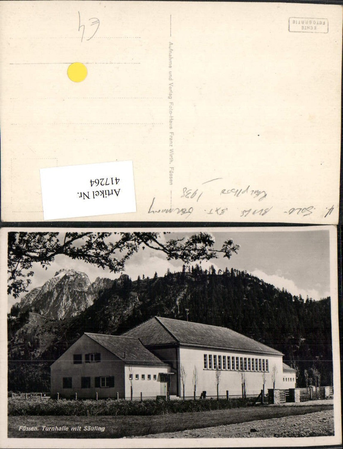 417264,Füssen Turnhalle m. Säuling Bergkulisse