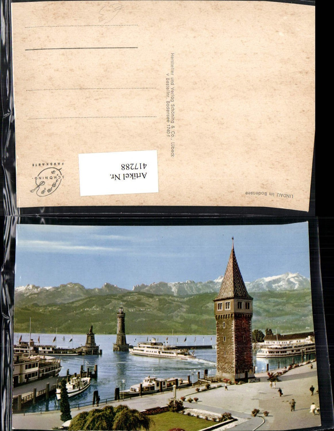417288,Lindau im Bodensee Hafen Turm Leuchtturm Schiffe Bergkulisse