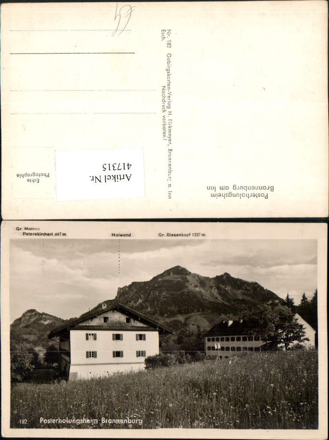 417315,Brannenburg am Inn Posterholungsheim Bergkulisse