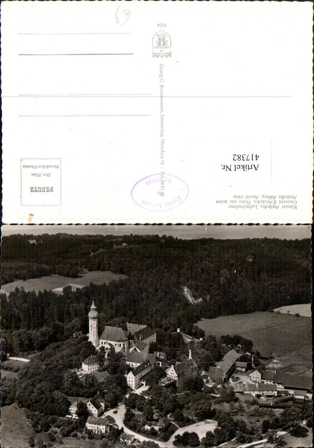 417382,Andechs Monastery, aerial view