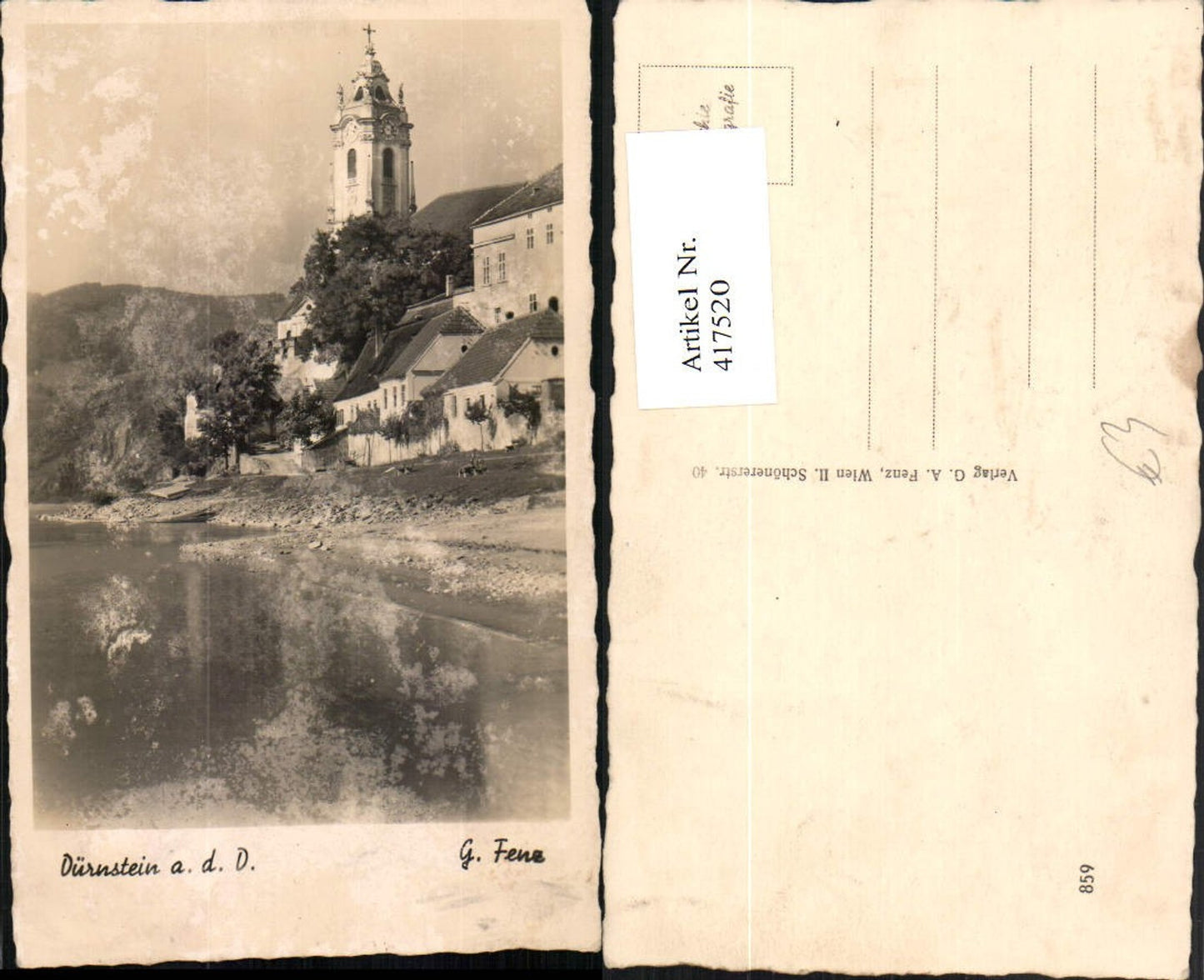 417520,Dürnstein an d. Donau Teilansicht Kirchenturm