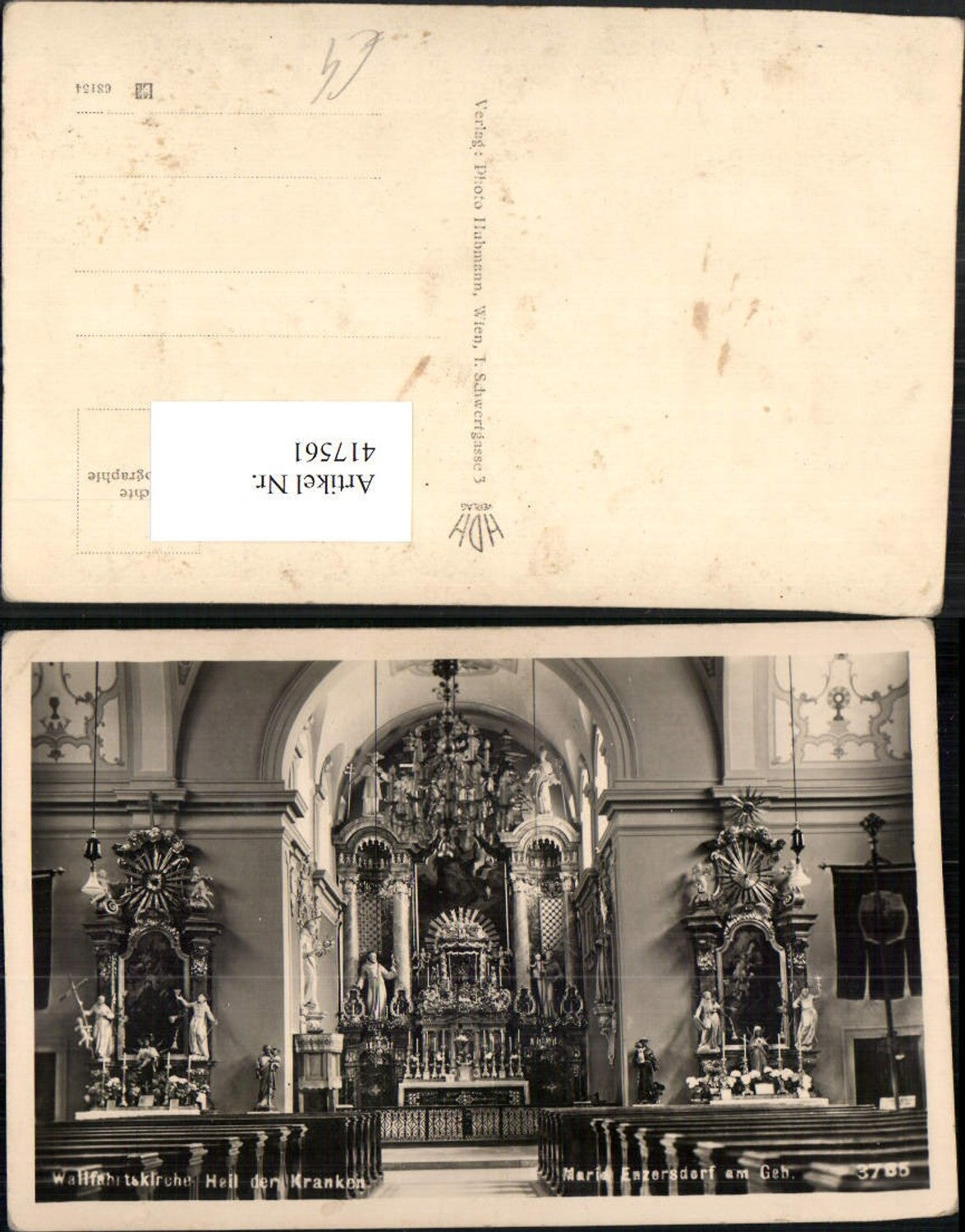 417561,Maria Enzersdorf am Gebirge Wallfahrtskirche Heil der Kranken Innenansicht
