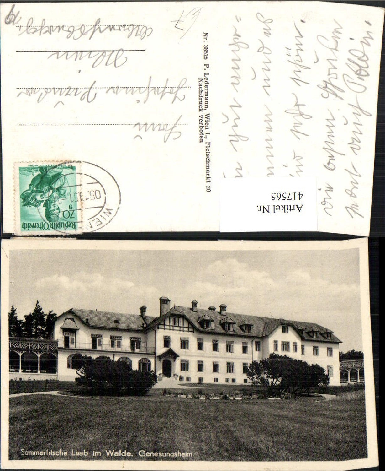 417565,Laab im Walde Genesungsheim Gebäude