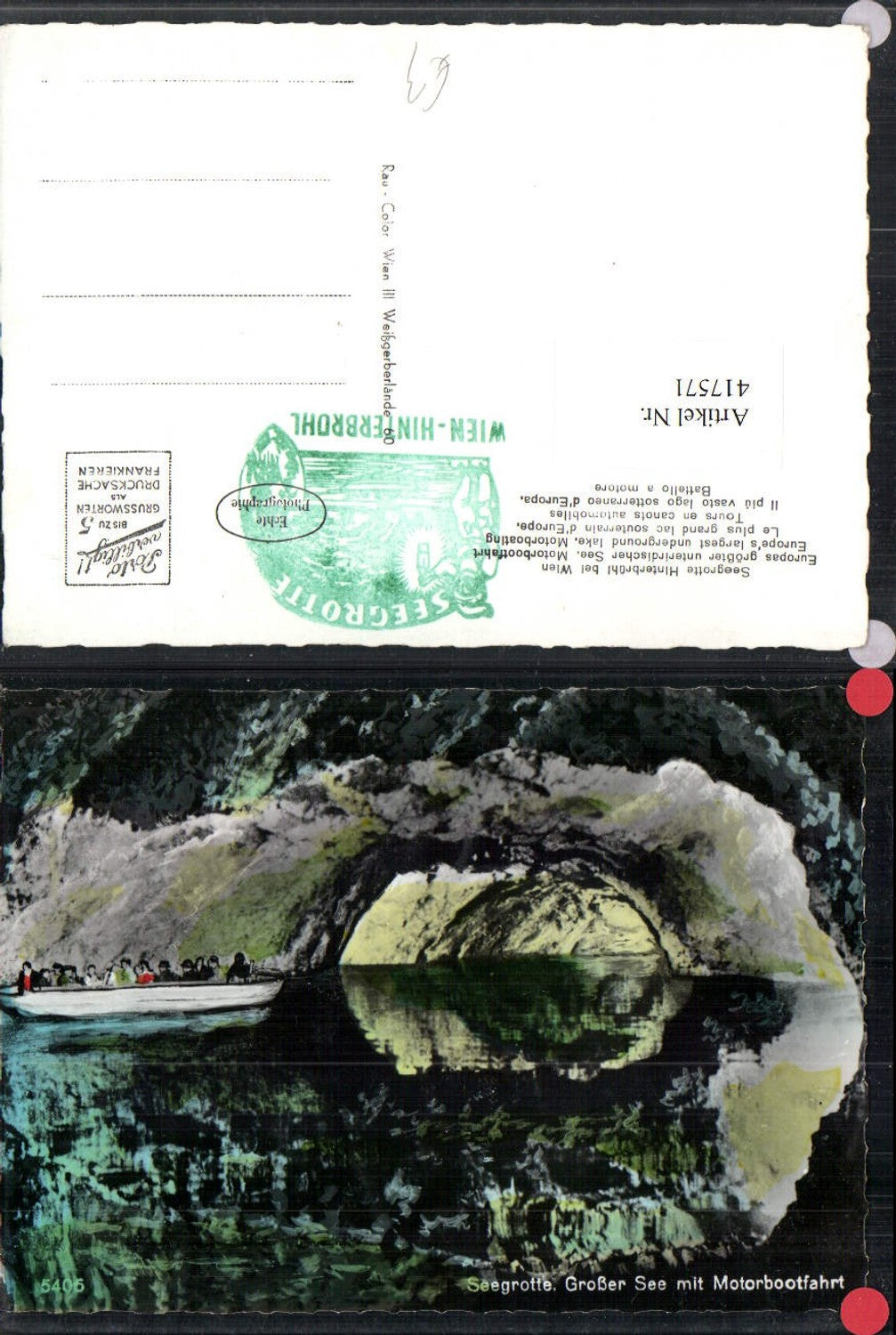 417571,Seegrotte Hinterbrühl b. Wien Großer See m. Motorbootfahrt