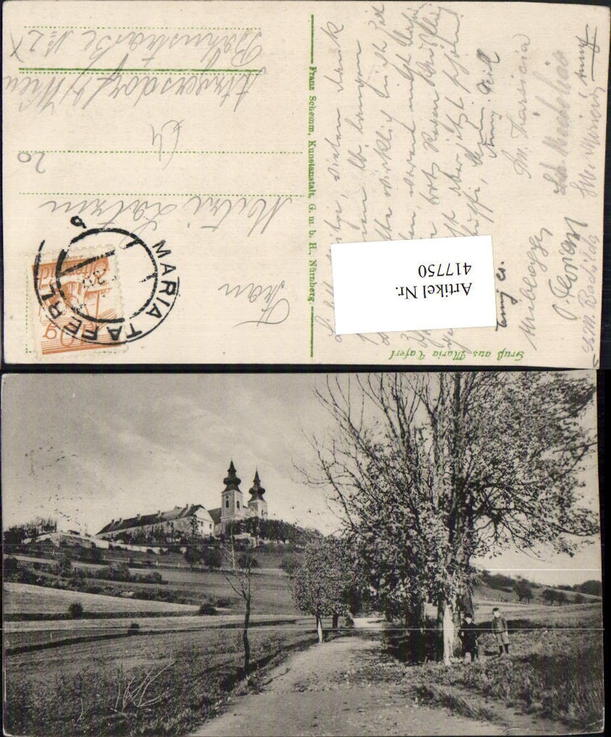 417750, Greetings from Maria Taferl, pilgrimage church