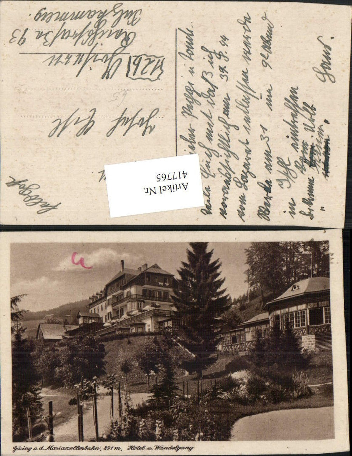 417765,Gösing an d. Mariazellerbahn Hotel u. Wandelgang