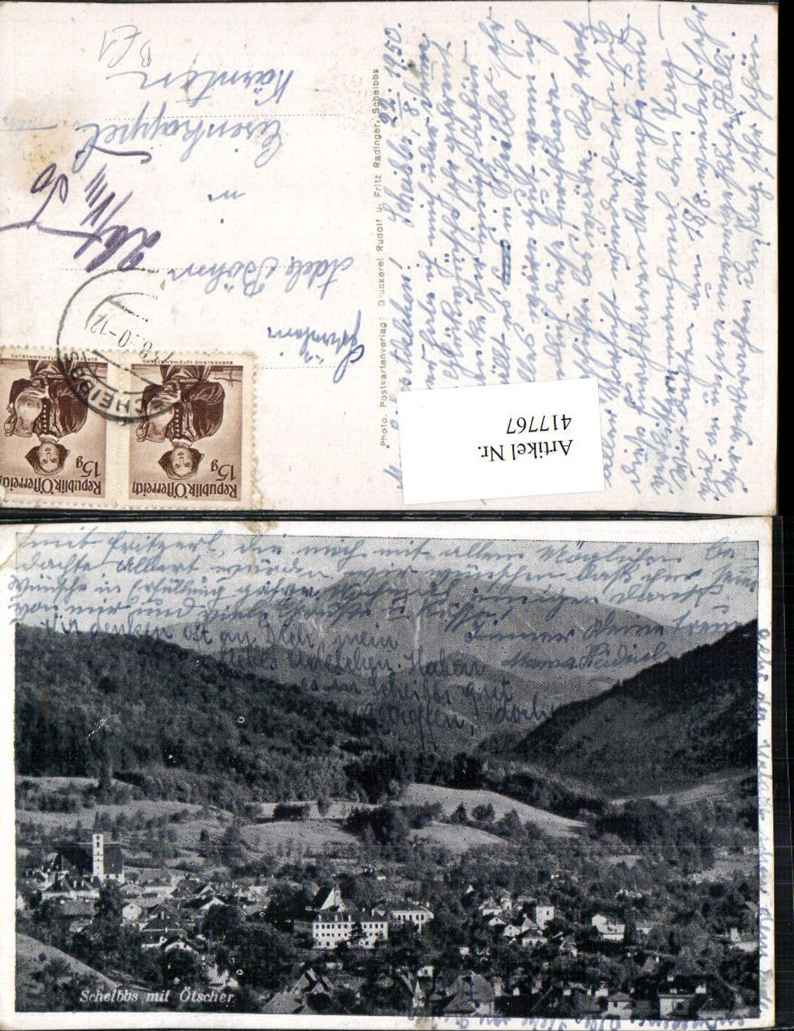 417767,Scheibbs Totale m. Ötscher Bergkulisse