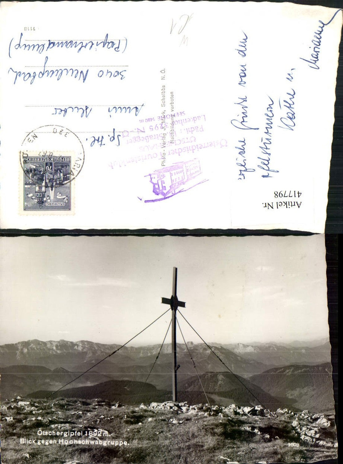 417798,Ötschergipfel b. Lackenhof geg. Hochschwabgruppe Bergkulisse