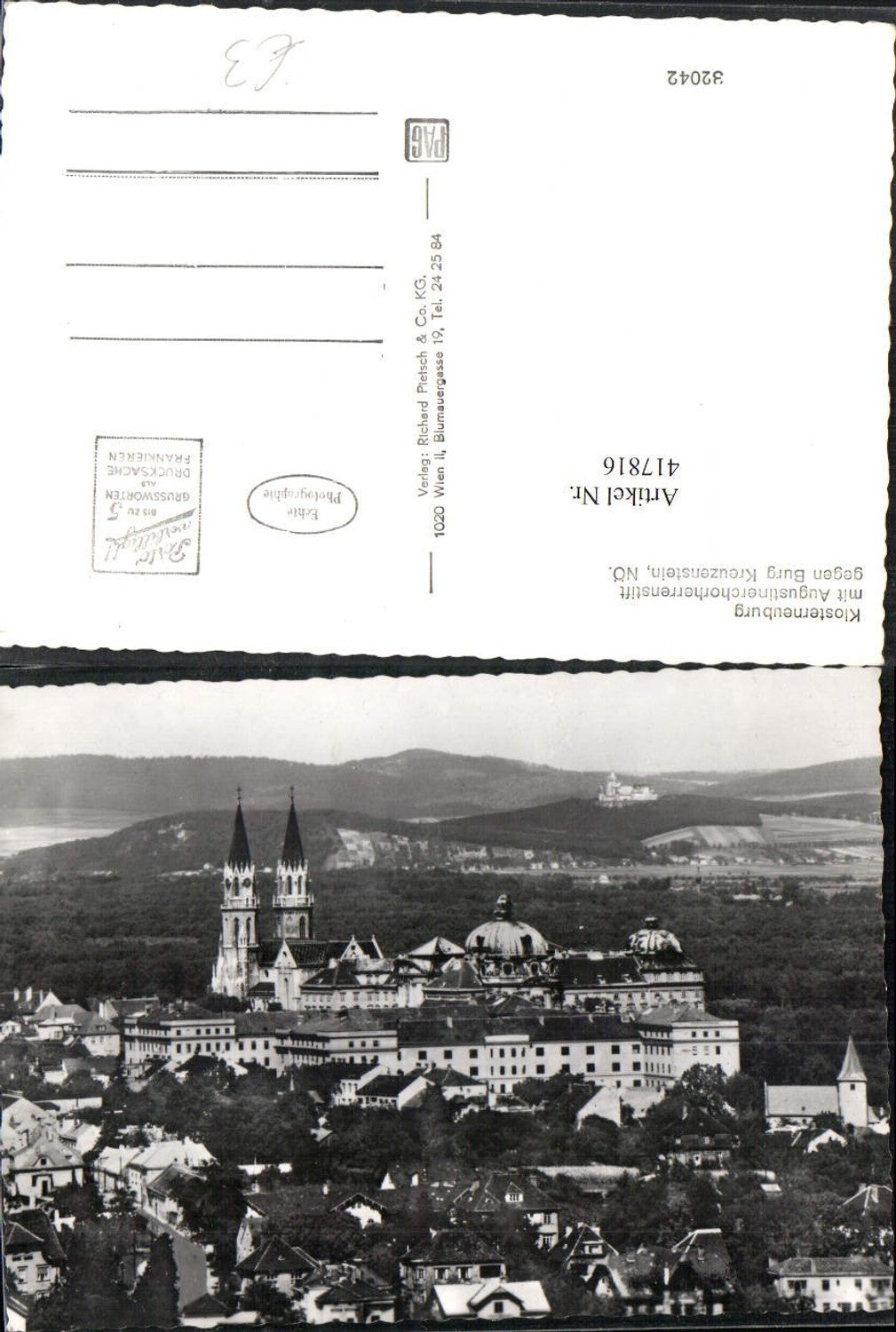 417816,Klosterneuburg m. Augustinerchorherrenstift u. Burg Kreuzenstein