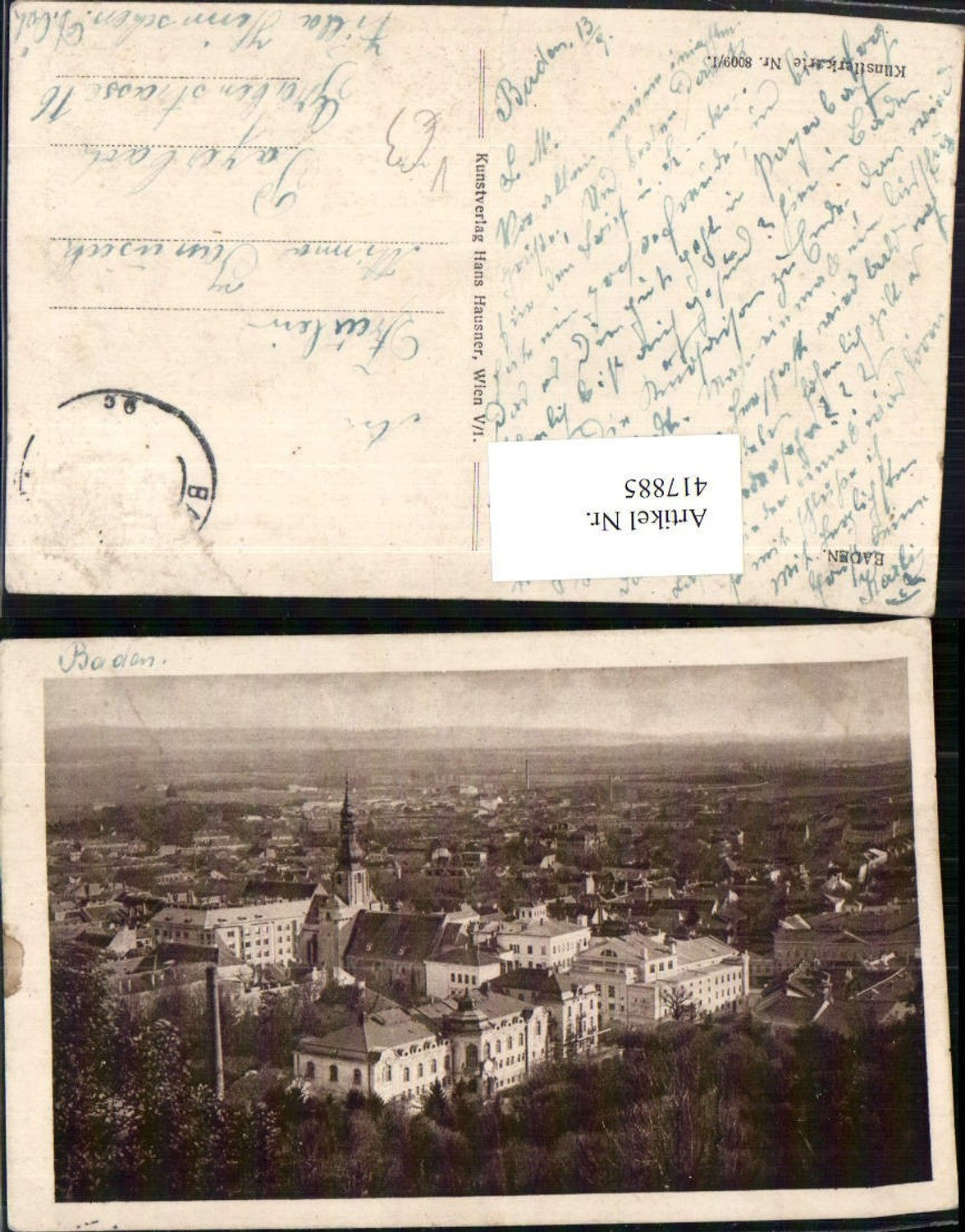 417885,Baden b. Wien Totale pub Hans Hausner 8009/1