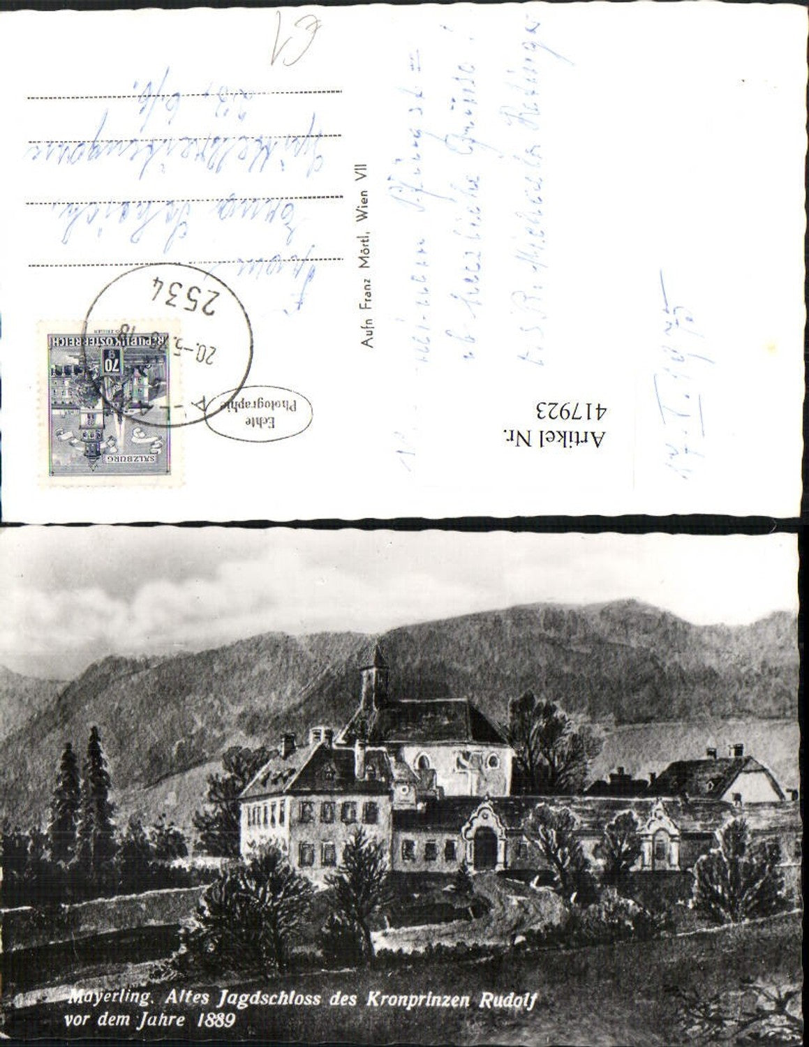 417923,Künstler AK Mayerling Altes Jagdschloss des Kronprinzen Rudolf