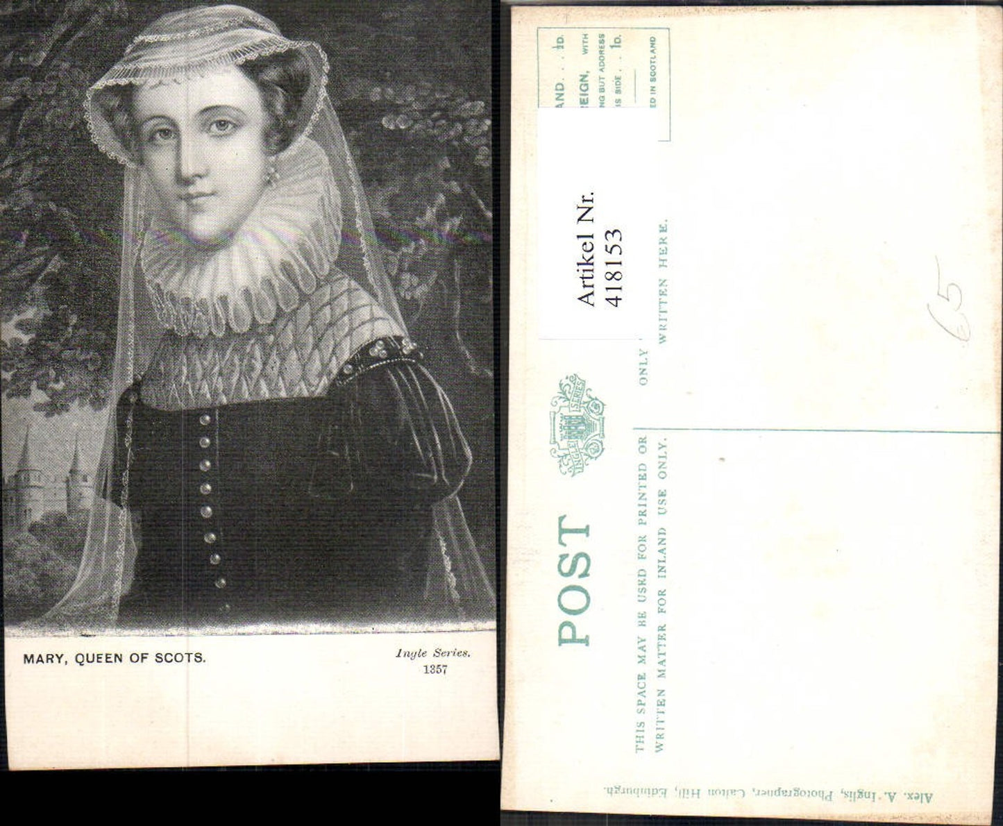 418153,Künstler Ak Mary Queen of Scots Schottland Adel Monarchie