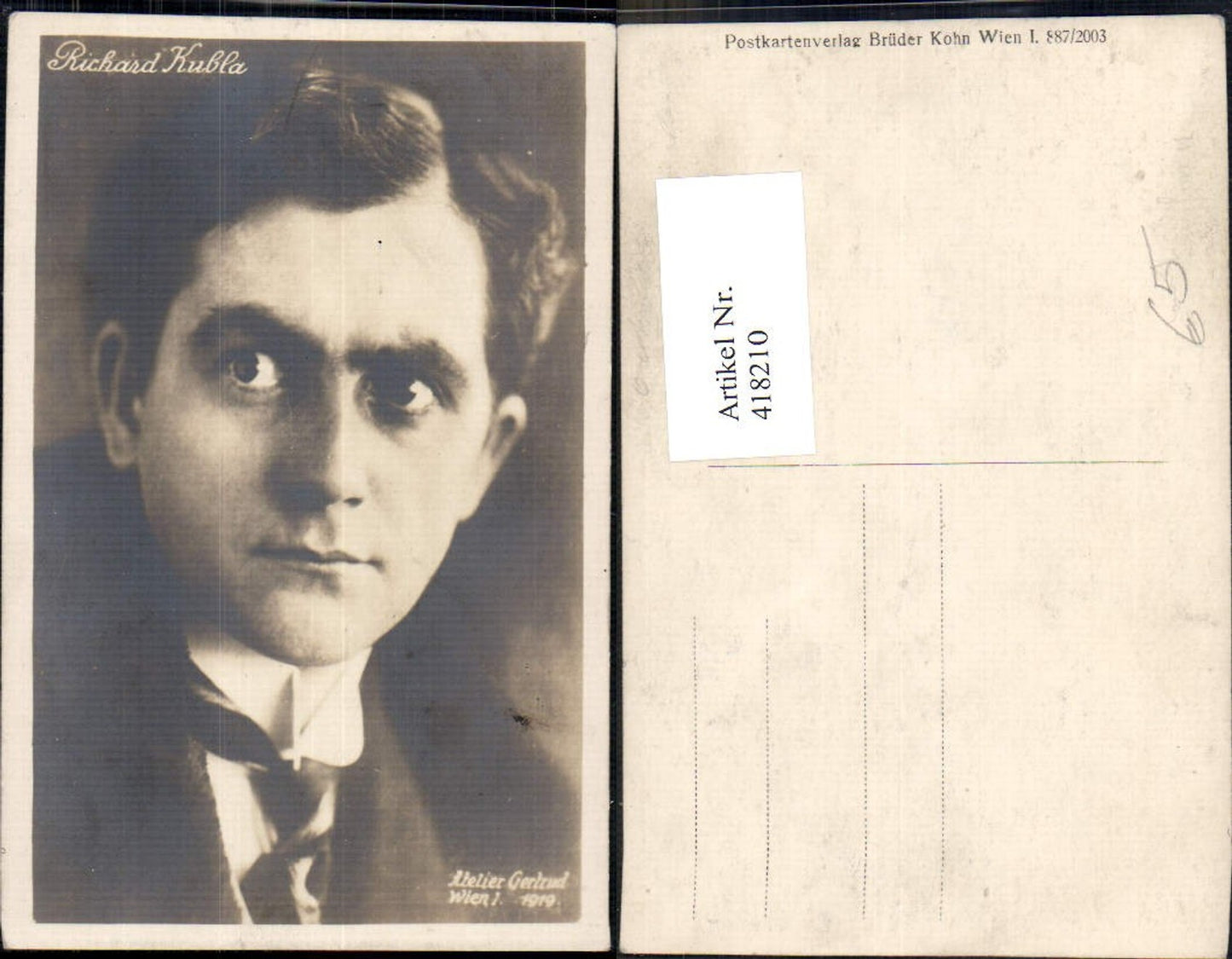 418210,Foto Ak Richard Kubla Schauspieler