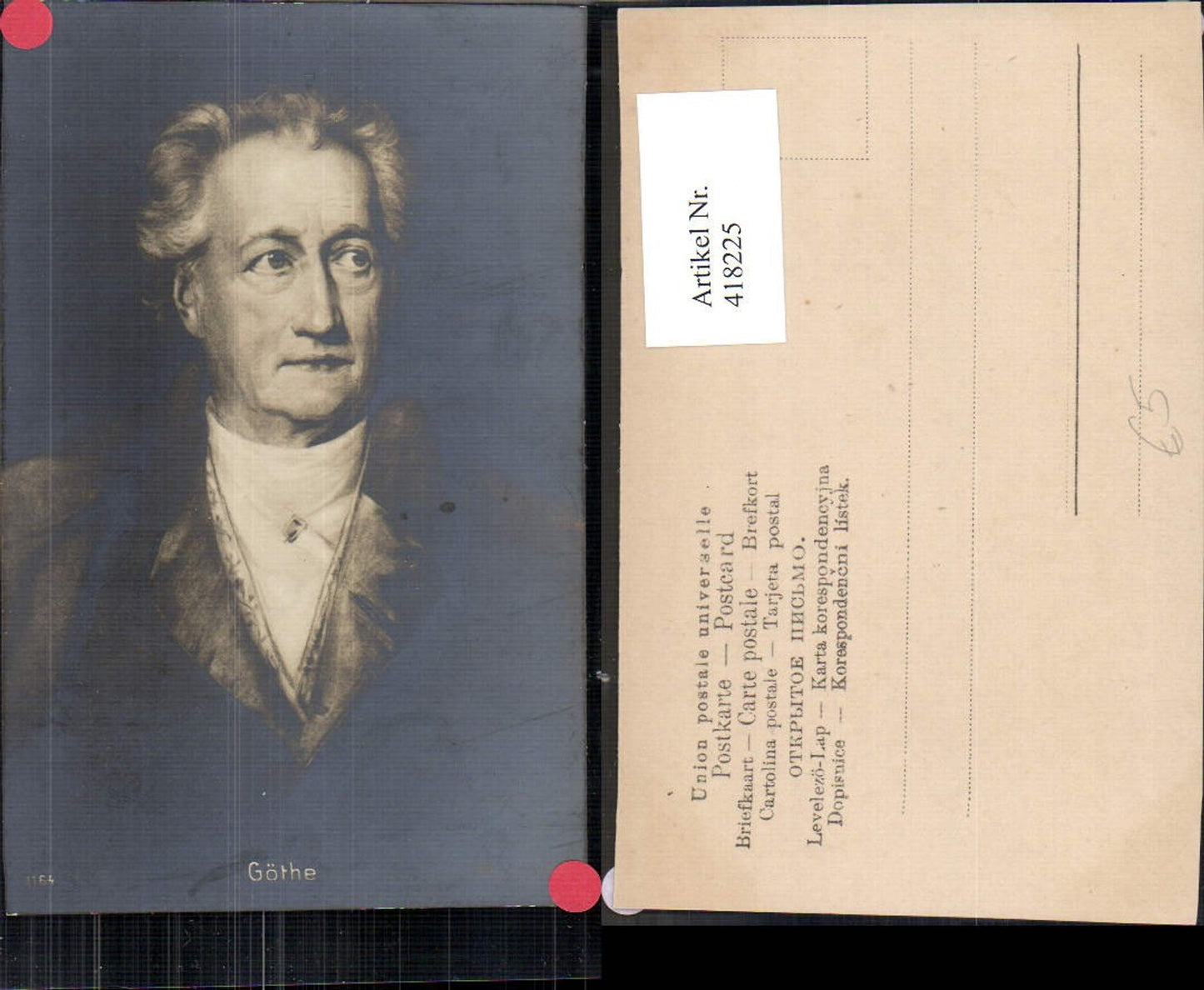 418225,Goethe Portrait Kunst Wissenschaft