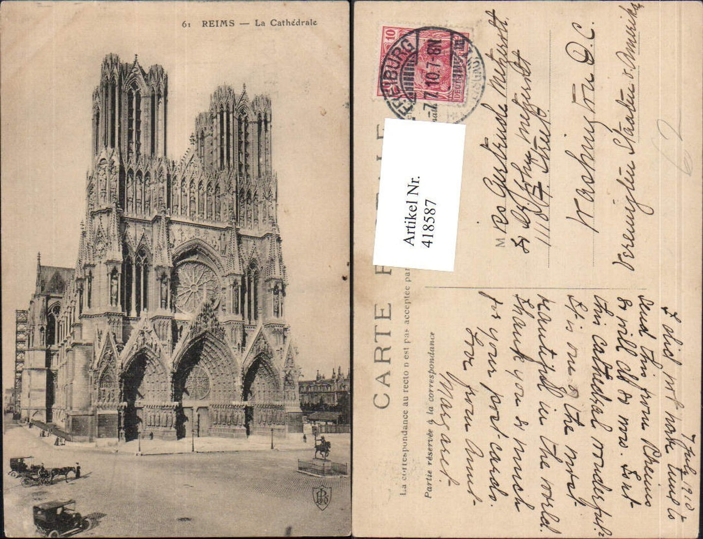 418587,Reims La Cathedrale Kirche Dom