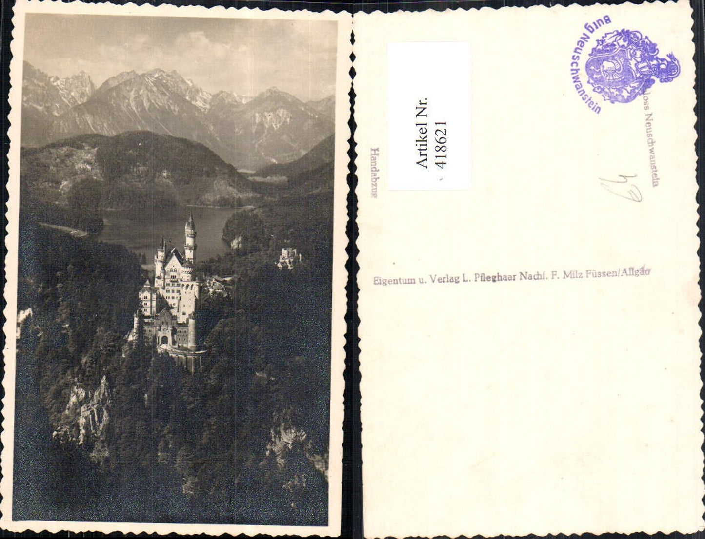 418621,Foto Ak Allgäu Schloss Neuschwanstein
