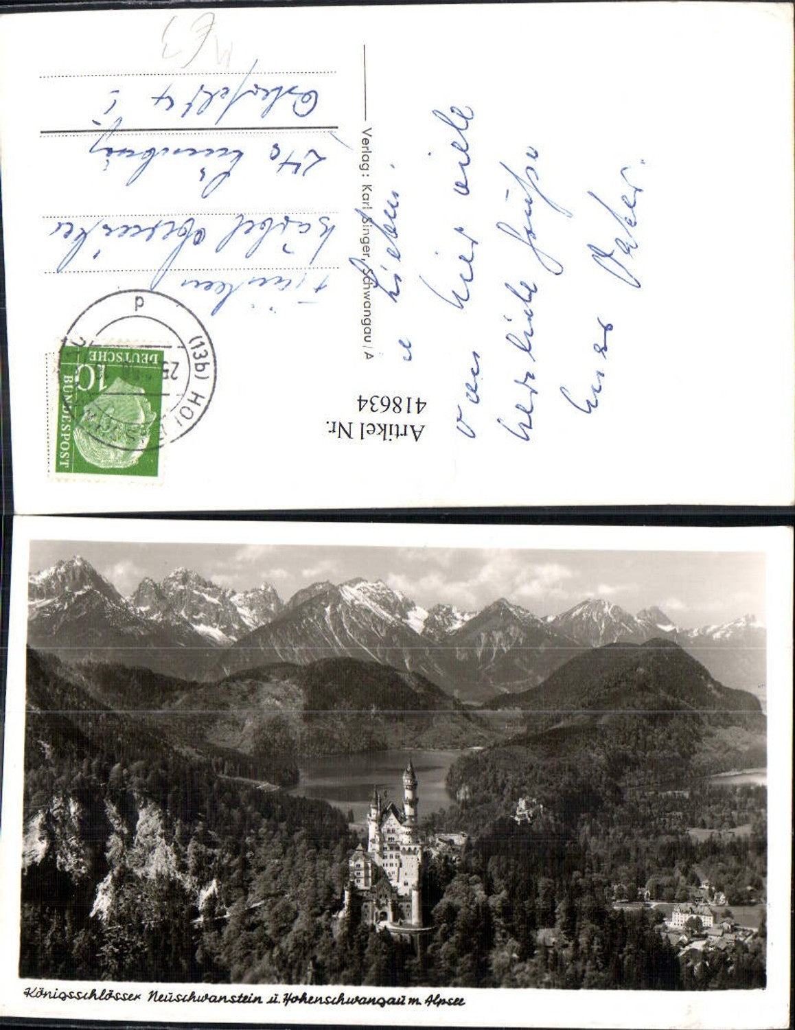 418634,Schloss Neuschwanstein u. Hohenschwangau m. Alpsee Allgäu