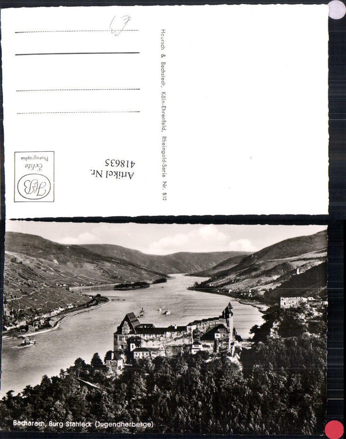 418635,Foto Ak Bacharach Burg Stuhleck Schiffe Dampfer