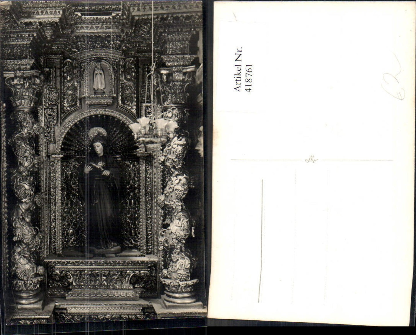 418761,Foto Ak Marienstatue Religion Statue Altar