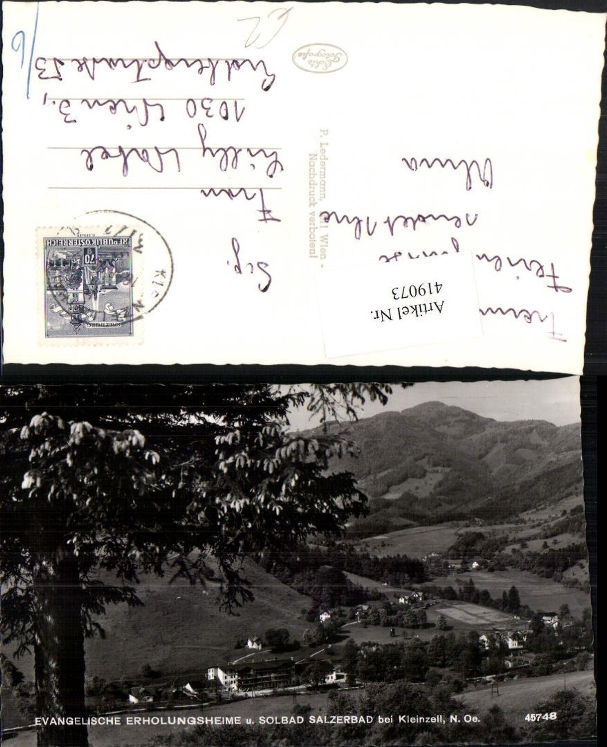 419073,Bad Salzerbad b. Kleinzell Evangelische Erholungsheime