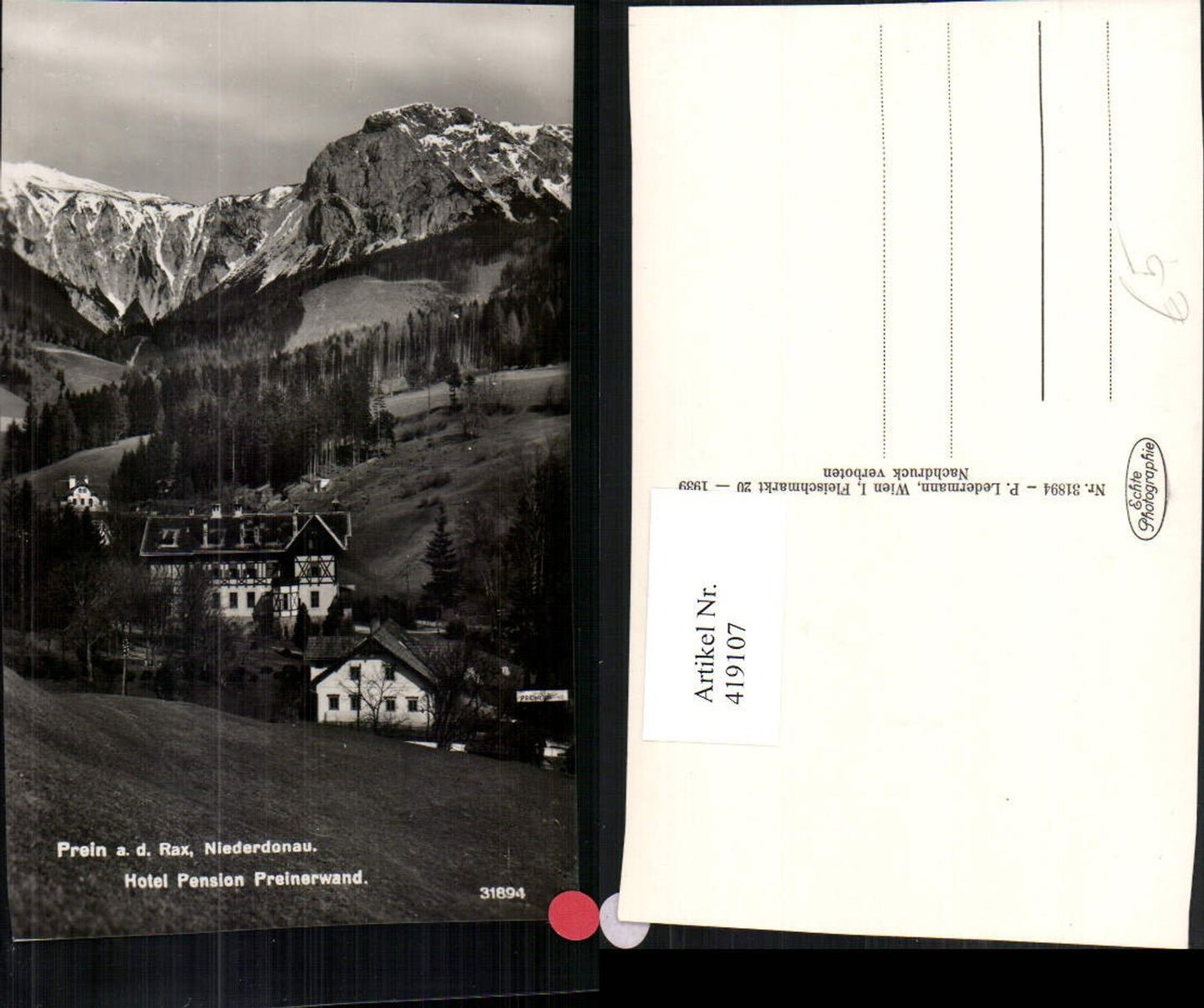 419107,Prein an d. Rax Hotel Pension Preinerwand Bergkulisse