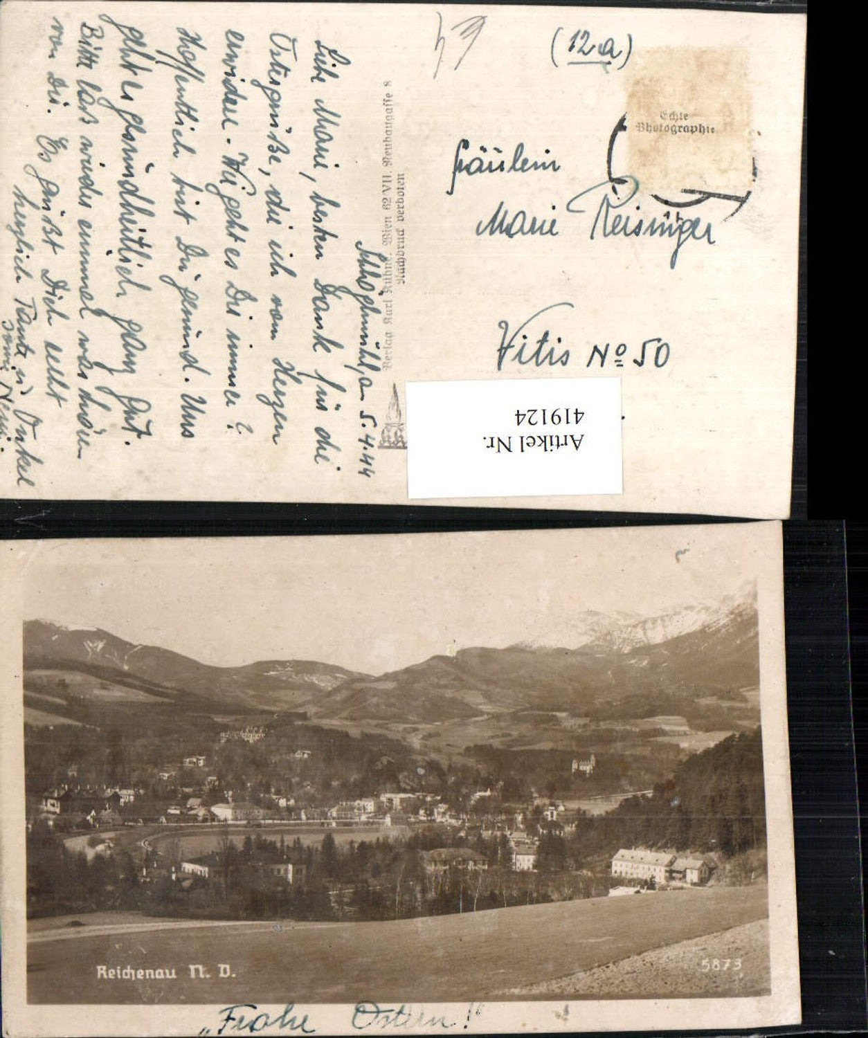 419124,Reichenau an d. Rax Totale Bergkulisse