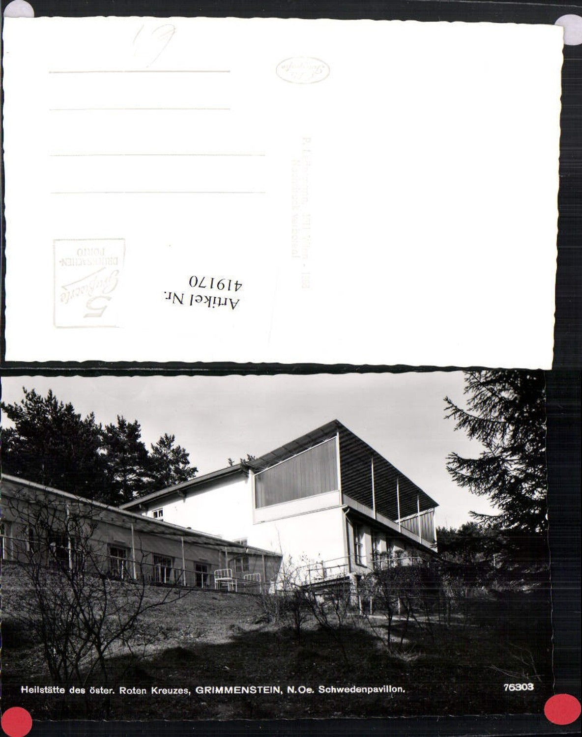 419170,Grimmenstein Heilstätte des Roten Kreuzes Schwedenpavillon