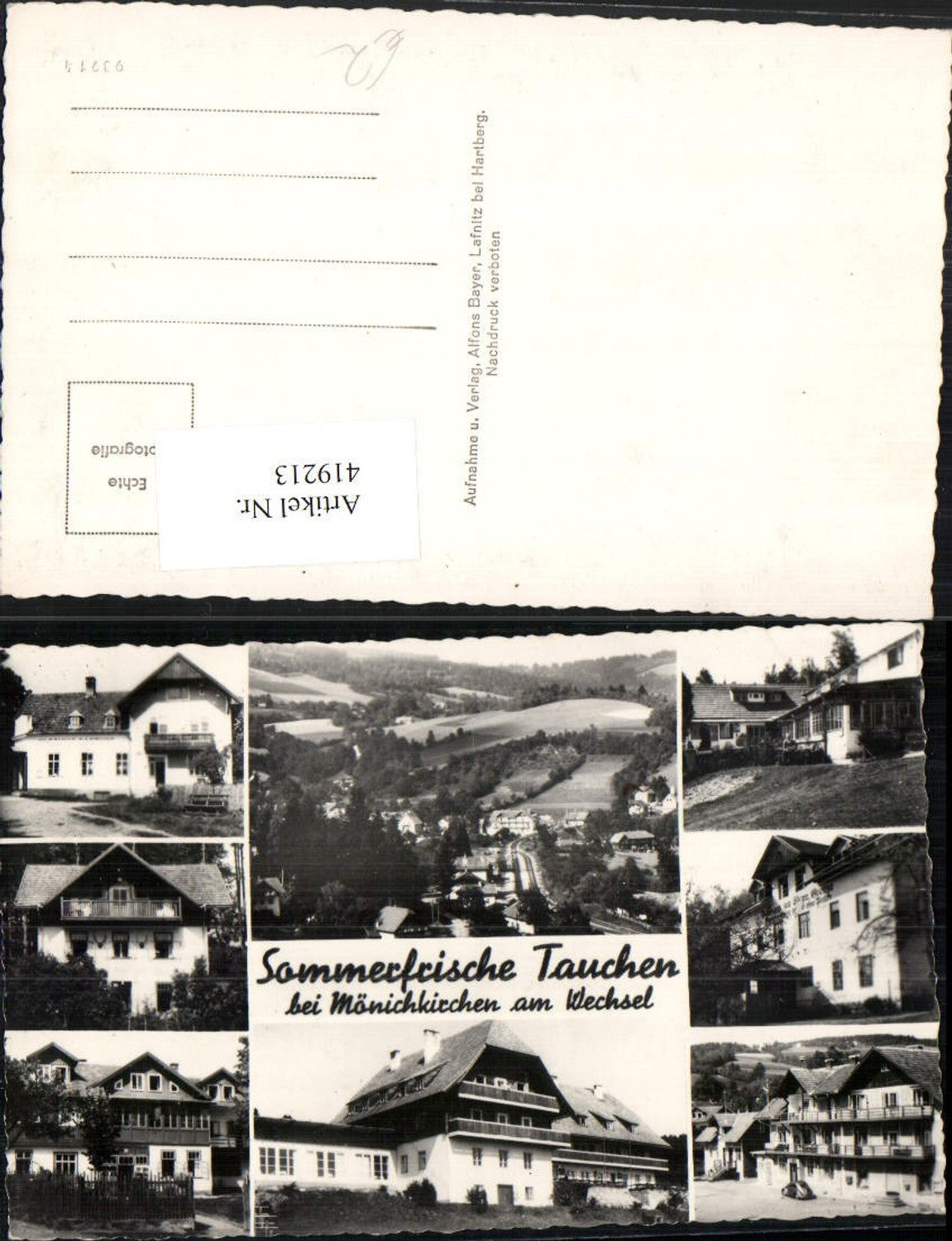 419213,Tauchen b. Mönichkirchen am Wechsel Totale Häuser Mehrbildkarte