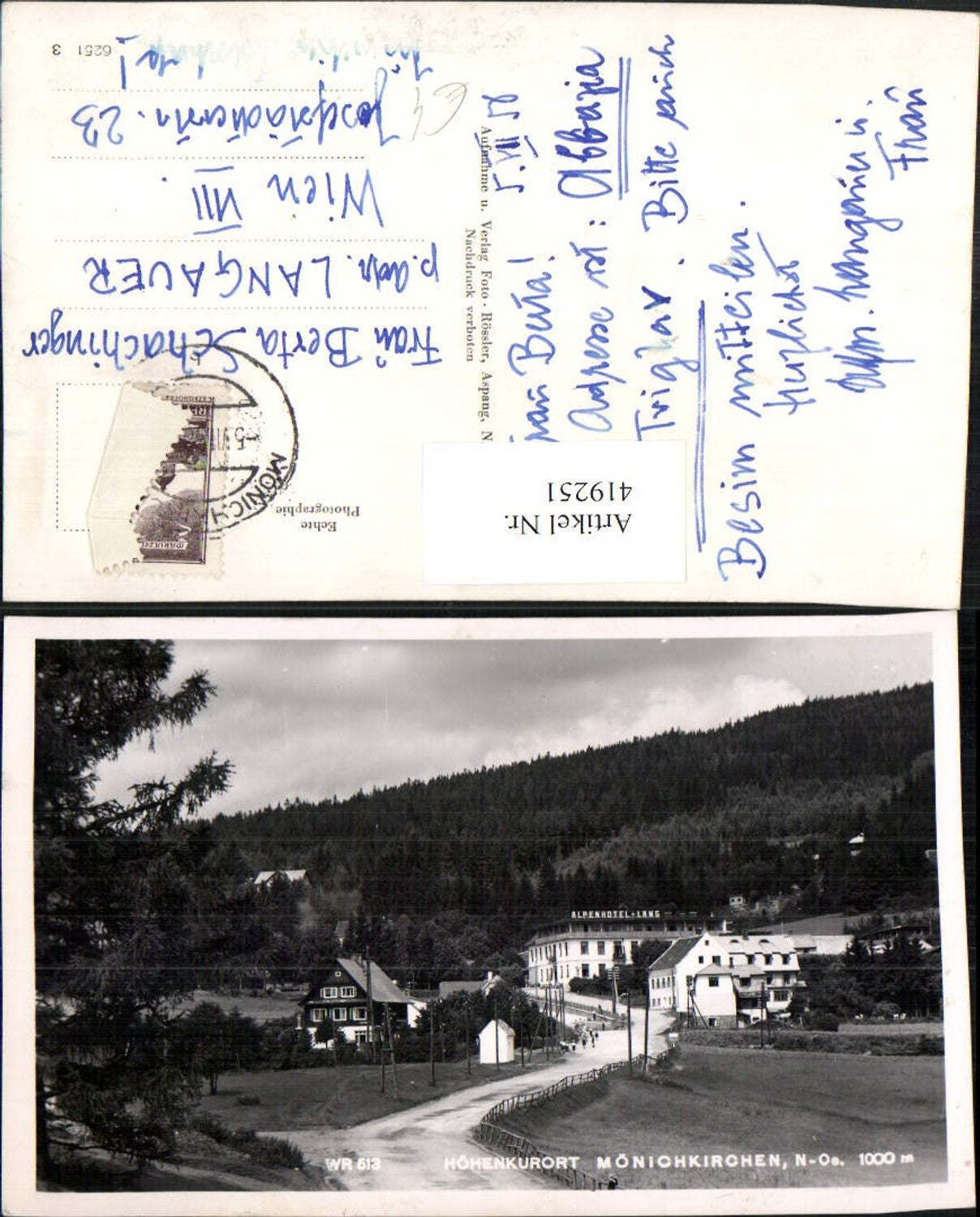 419251,Mönichkirchen Teilansicht Alpenhotel Lang