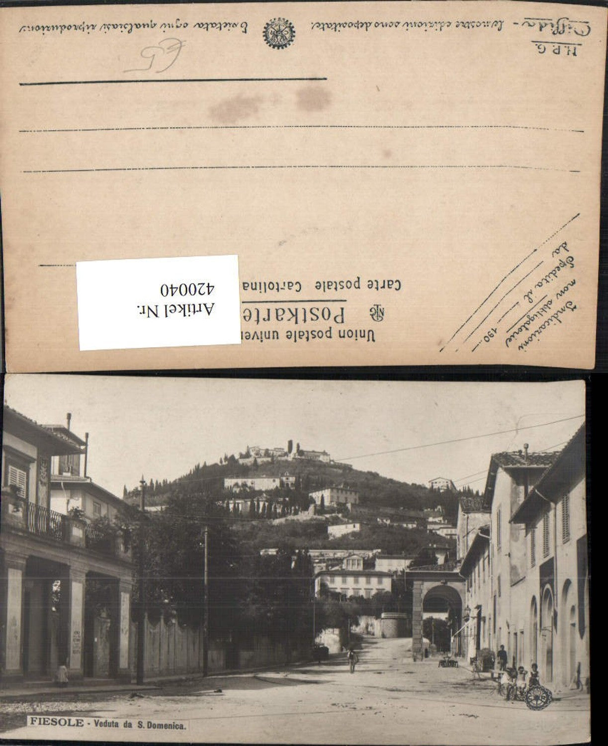 420040,Toscana Firenze Fiesole Veduta da S. Domenica Straßenansich pub NPG