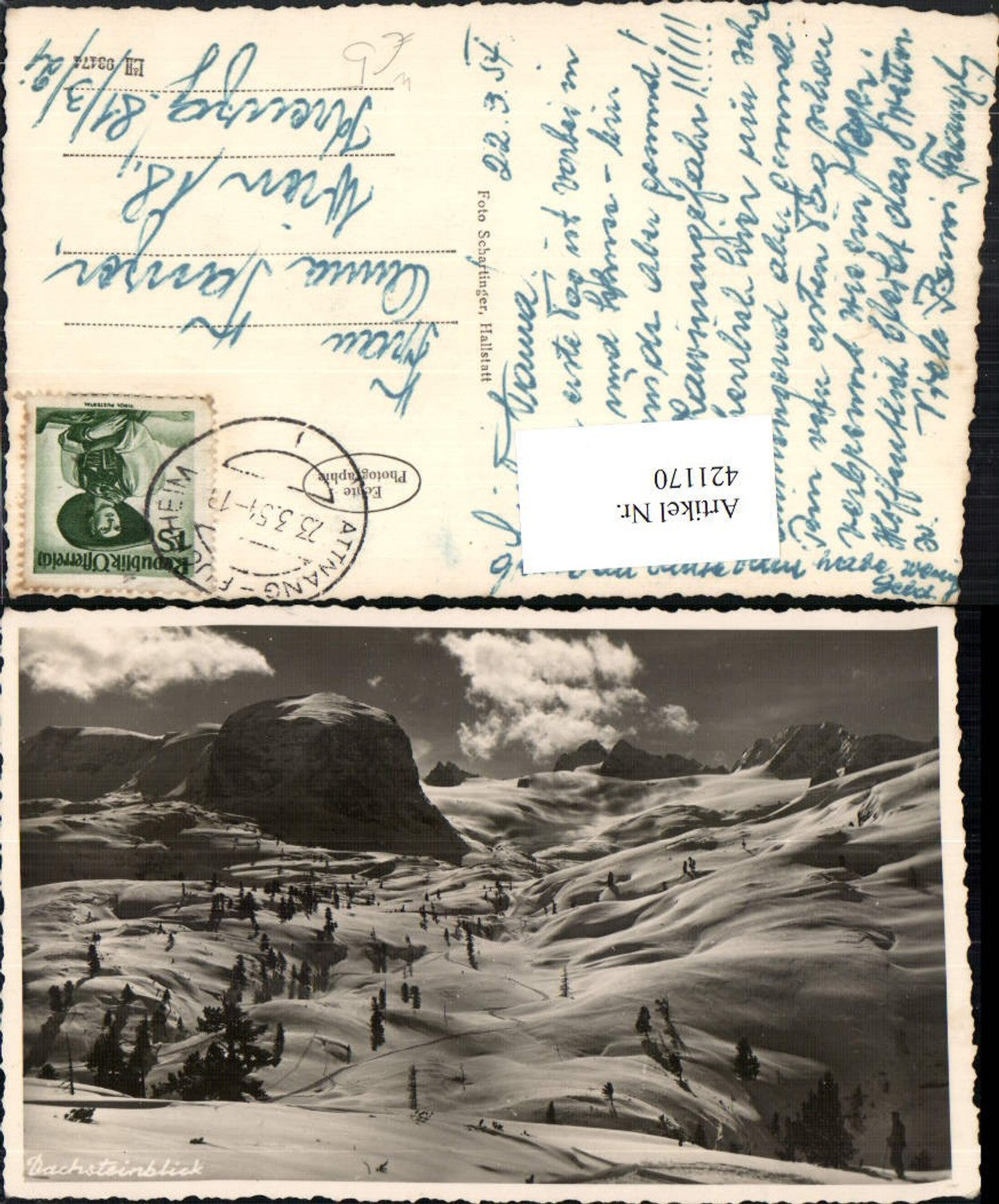 421170,Dachsteinblick Dachstein b. Hallstatt Obertraun Gosau Bergkulisse