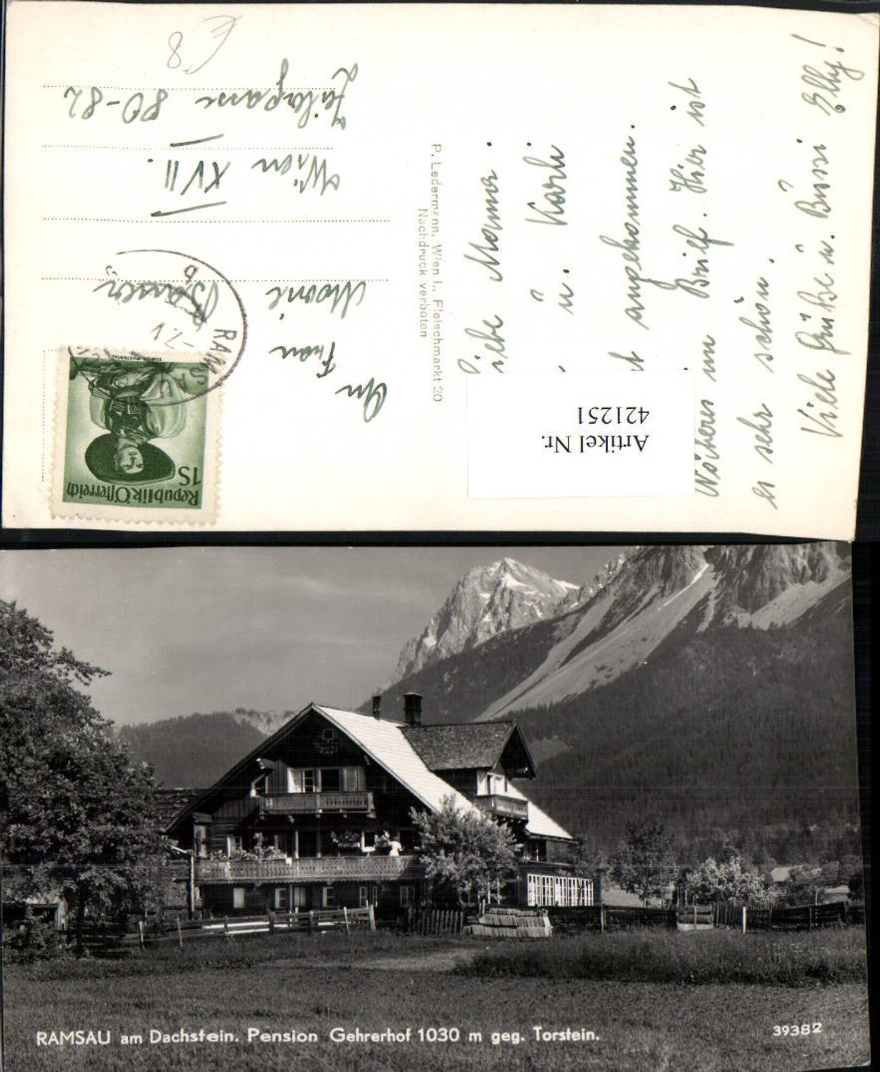 Alte Ansichtskarte – Old Postcard