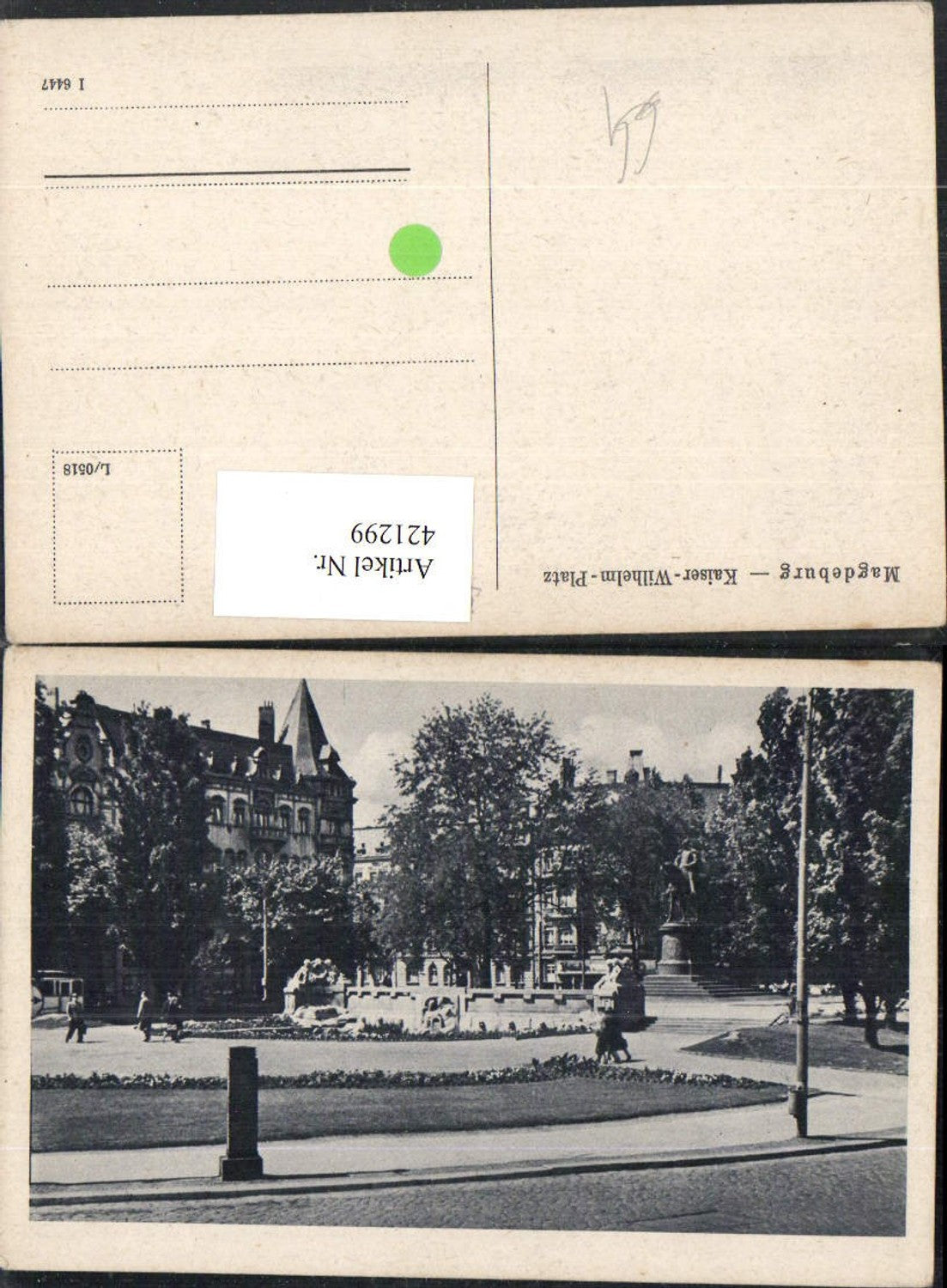 421299, Magdeburg Kaiser-Wilhelm-Platz Monument