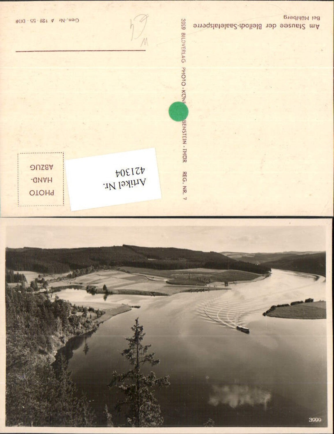 421304,Stausee der Bleiloch-Saaletalsperre Talsperre b. Mühlberg