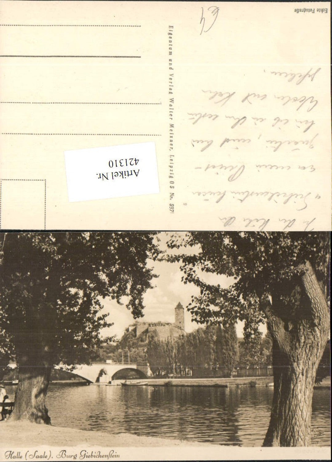 421310,Halle an d. Saale Burg Giebichenstein Brücke