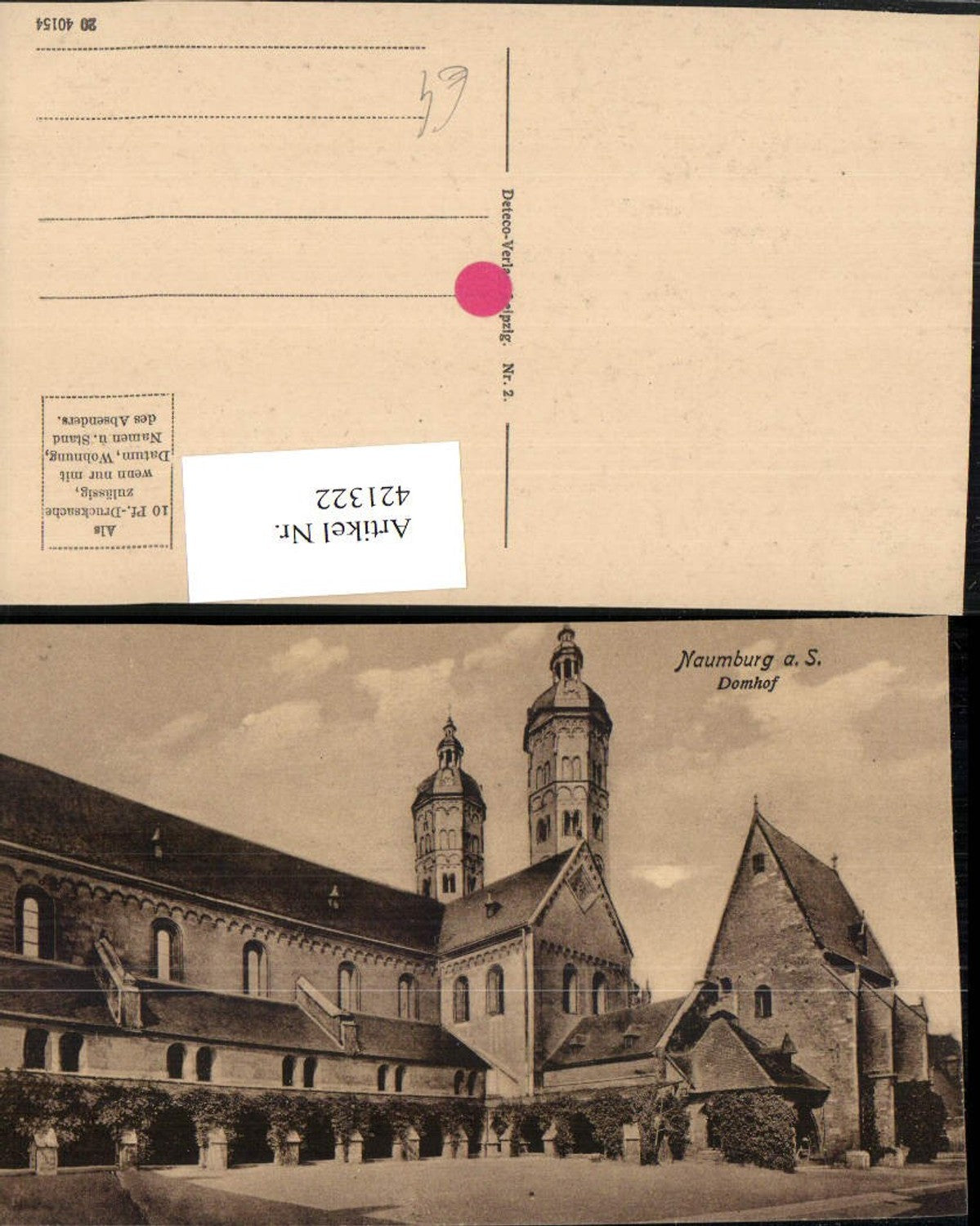 421322,Naumburg an d. Saale Dom Kirche Hof