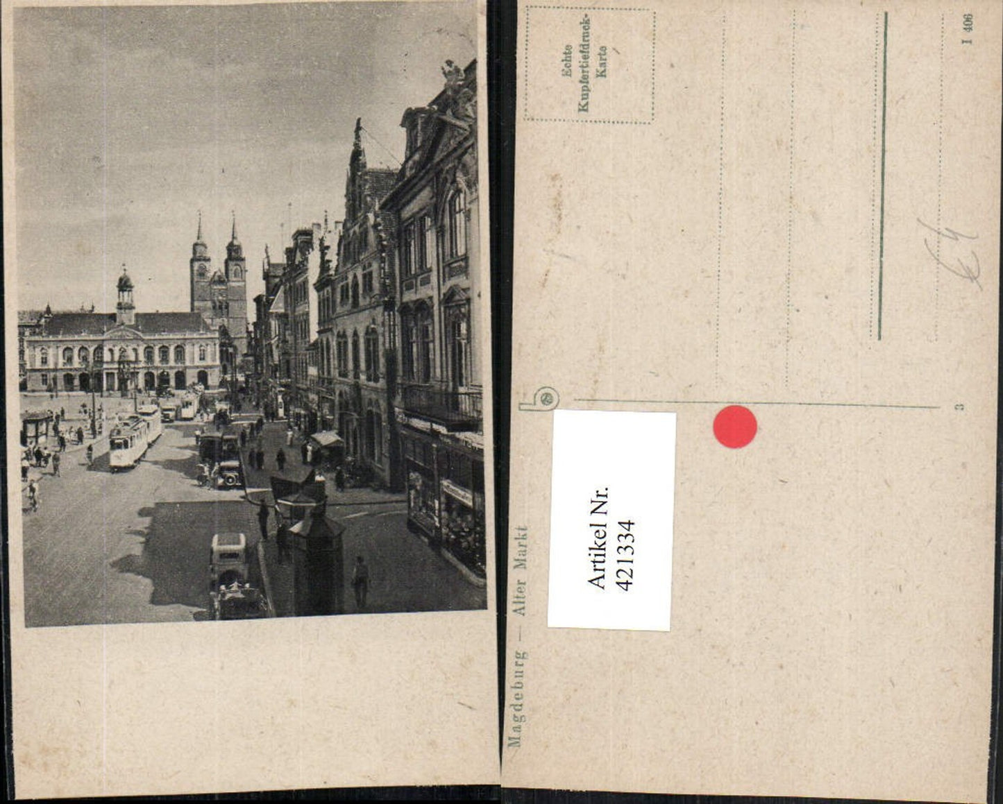 421334, Magdeburg Old Market Square Tram Church
