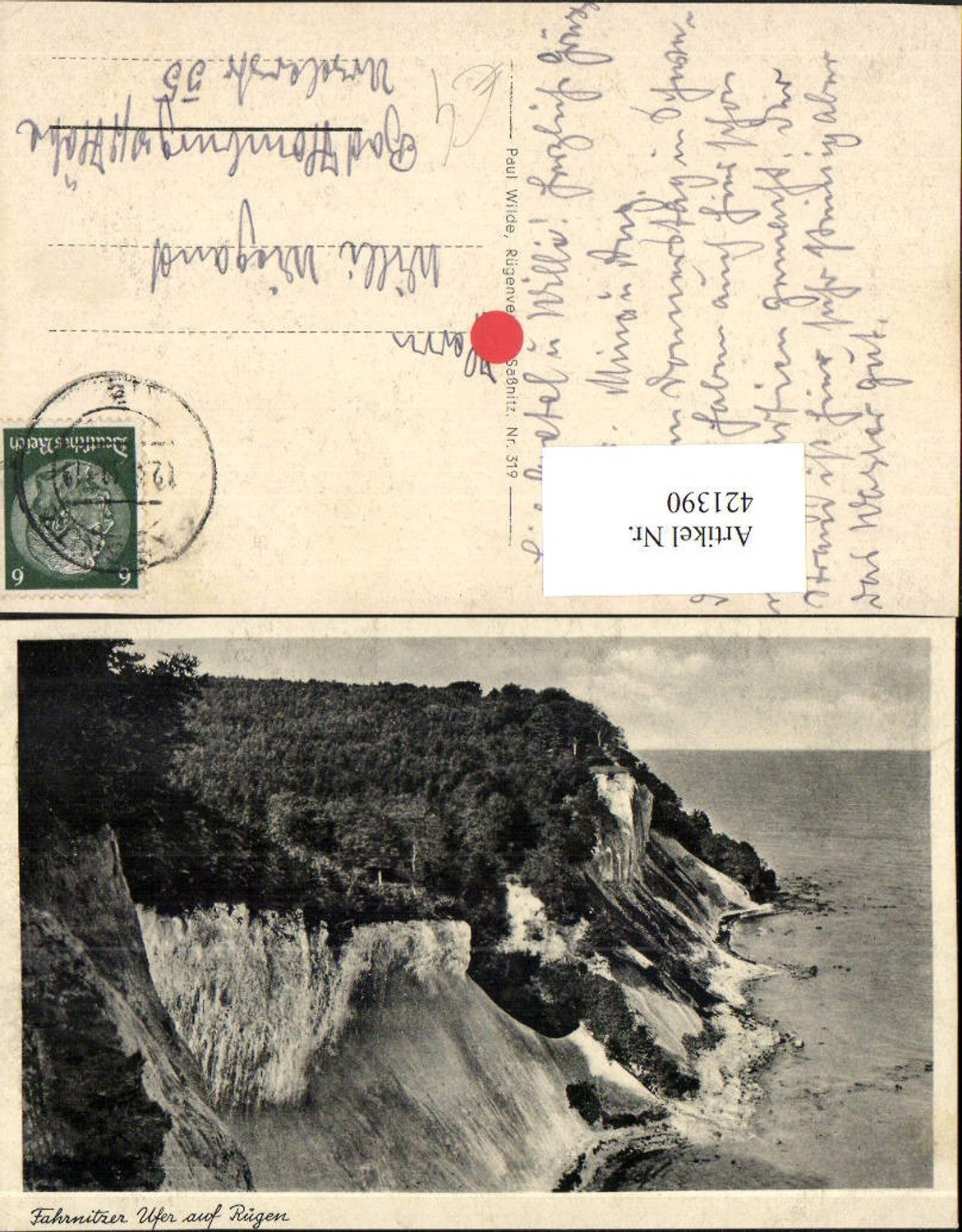 421390,Rügen Fahrnitzer Ufer Steilküste Klippe