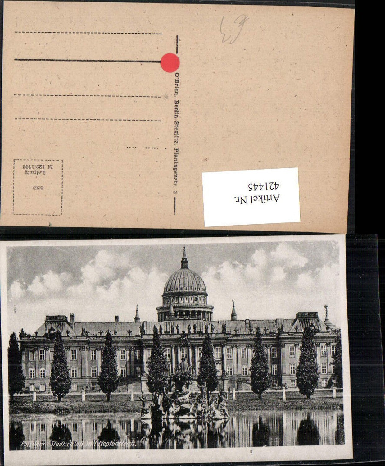 421445, Potsdam City Palace with Neptune Pond Figures