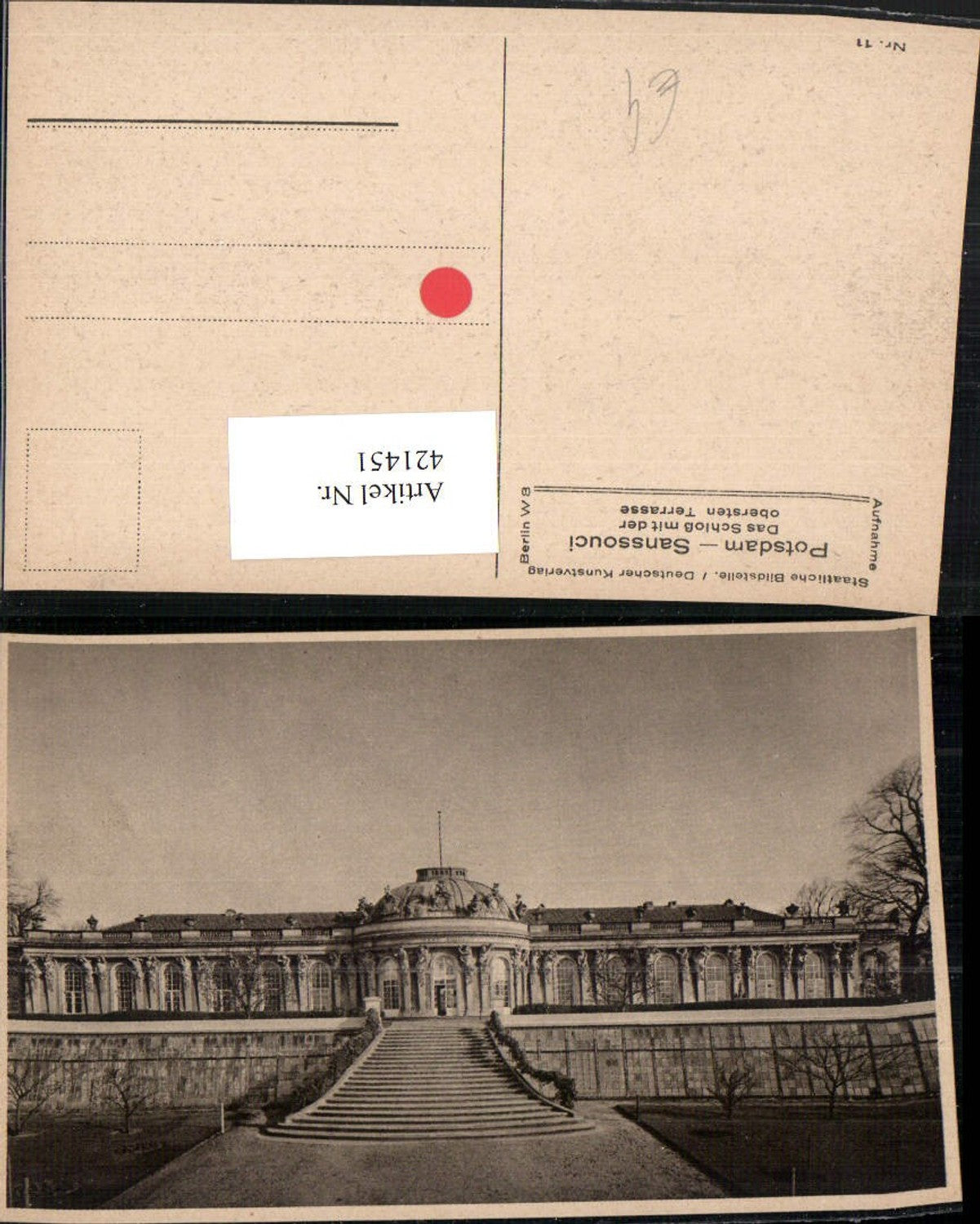421451, Potsdam Sanssouci Palace with terrace
