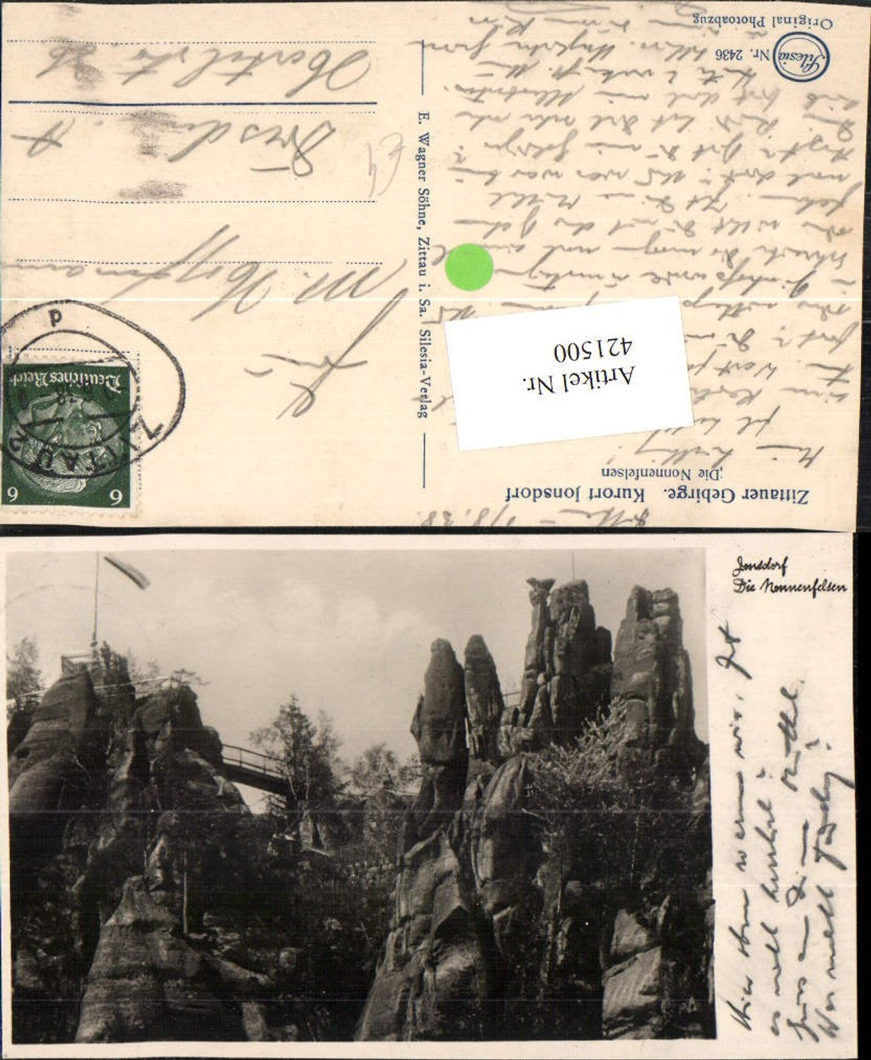 421500,Jonsdorf Nonnenfelsen Felsen