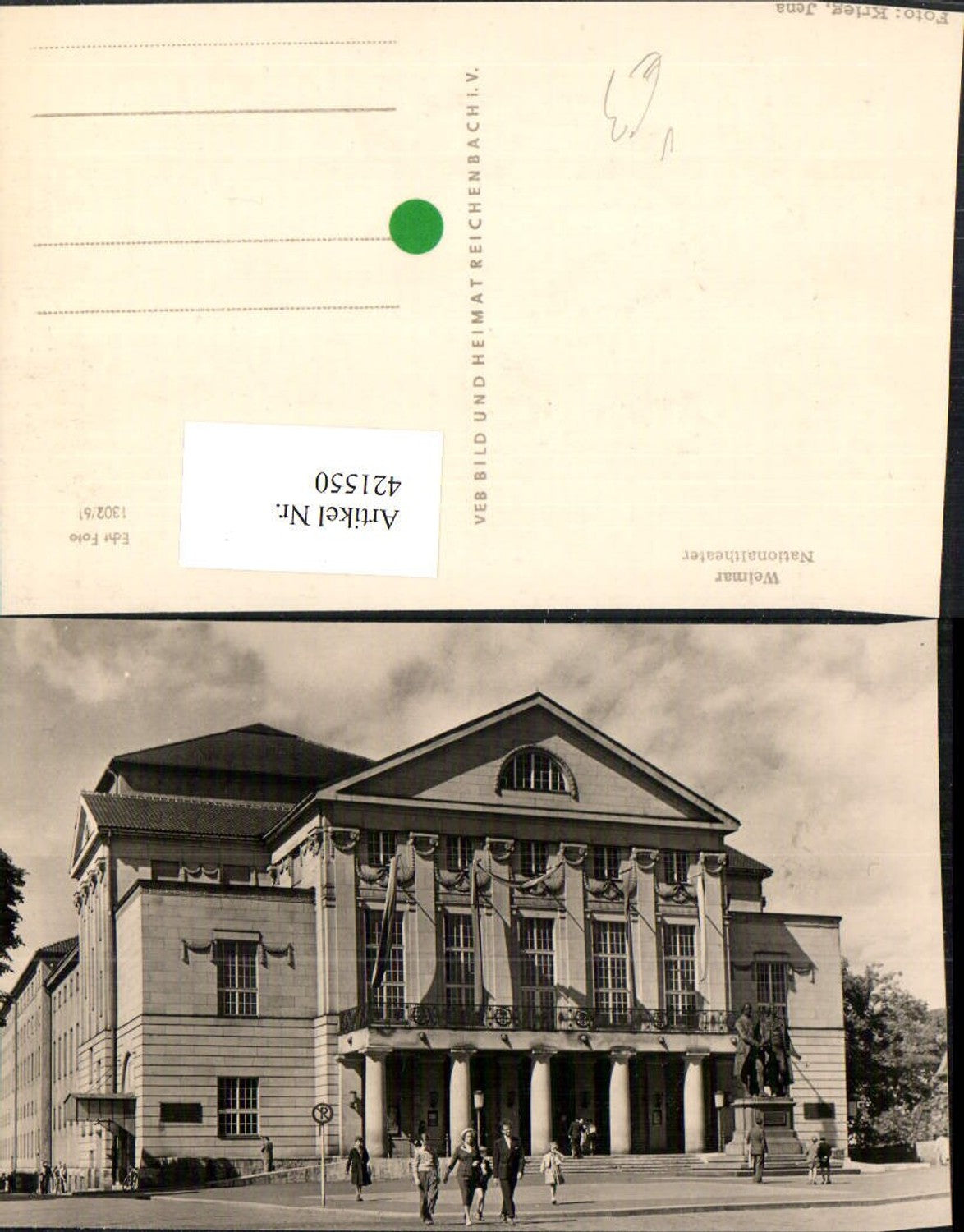 421550,Weimar Nationaltheater Theater Gebäude pub VEB