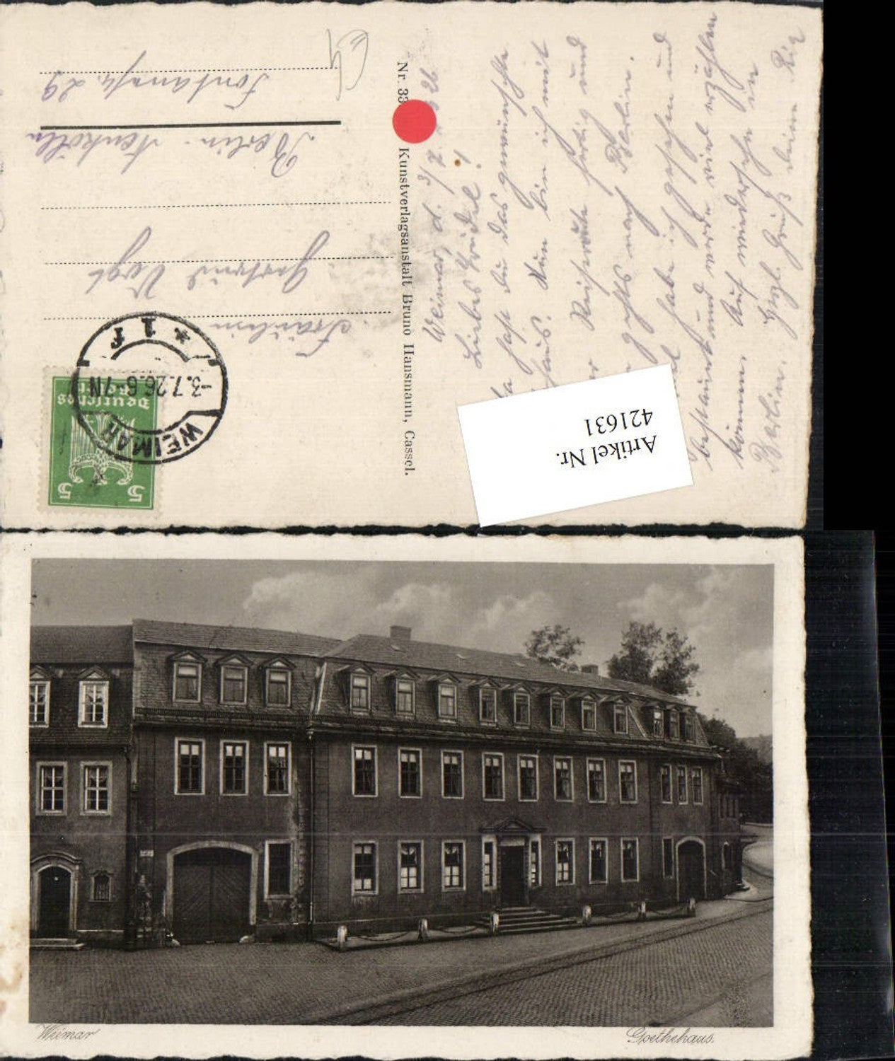 421631,Weimar Goethehaus Gebäude