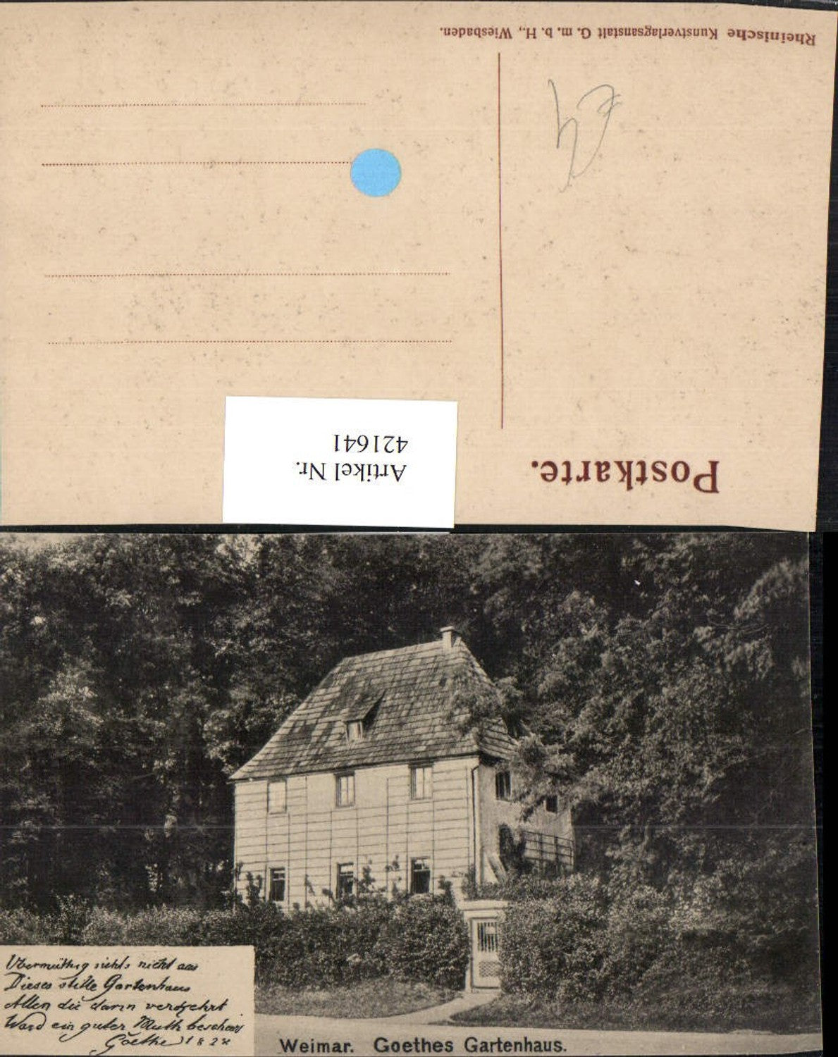 421641,Weimar Goethes Gartenhaus