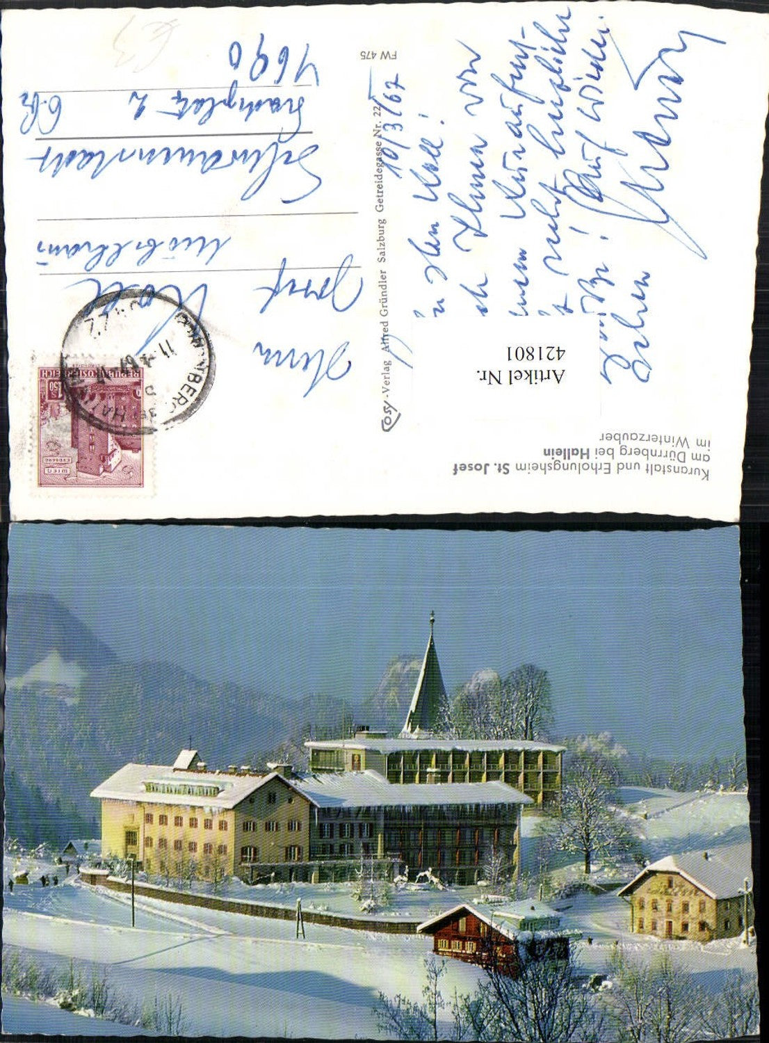 421801, Dürrnberg near Hallein, St. Josef Spa, Winter Scene