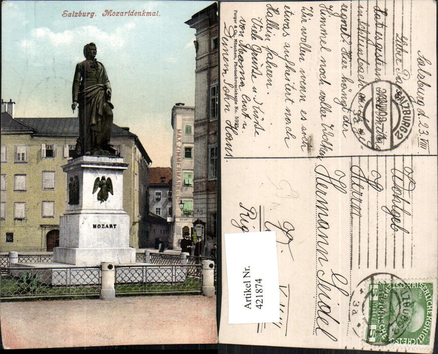 421874,Salzburg Mozartdenkmal Denkmal Statue pub Purger & Co 5925