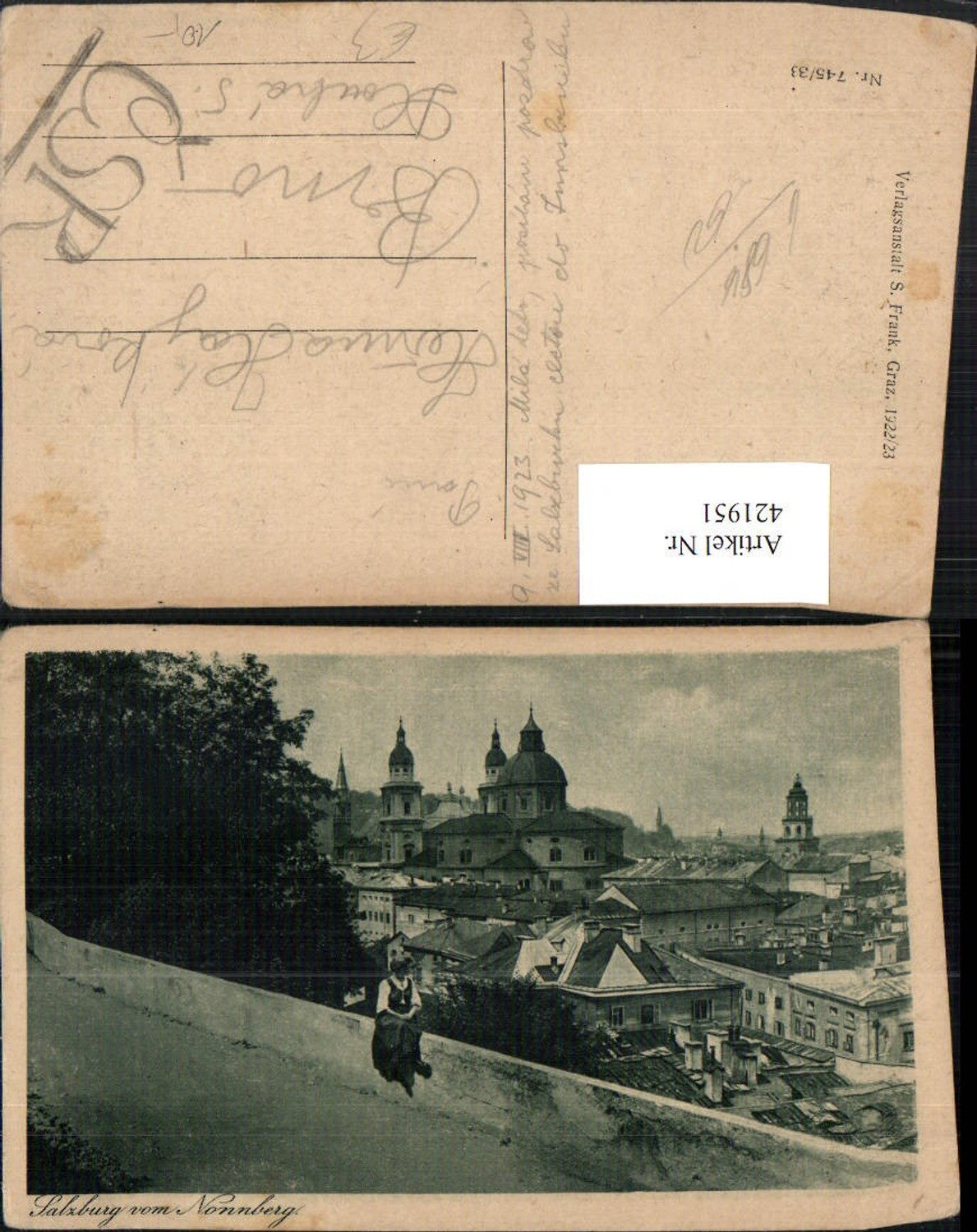 421951,Salzburg Teilansicht vom Nonnberg