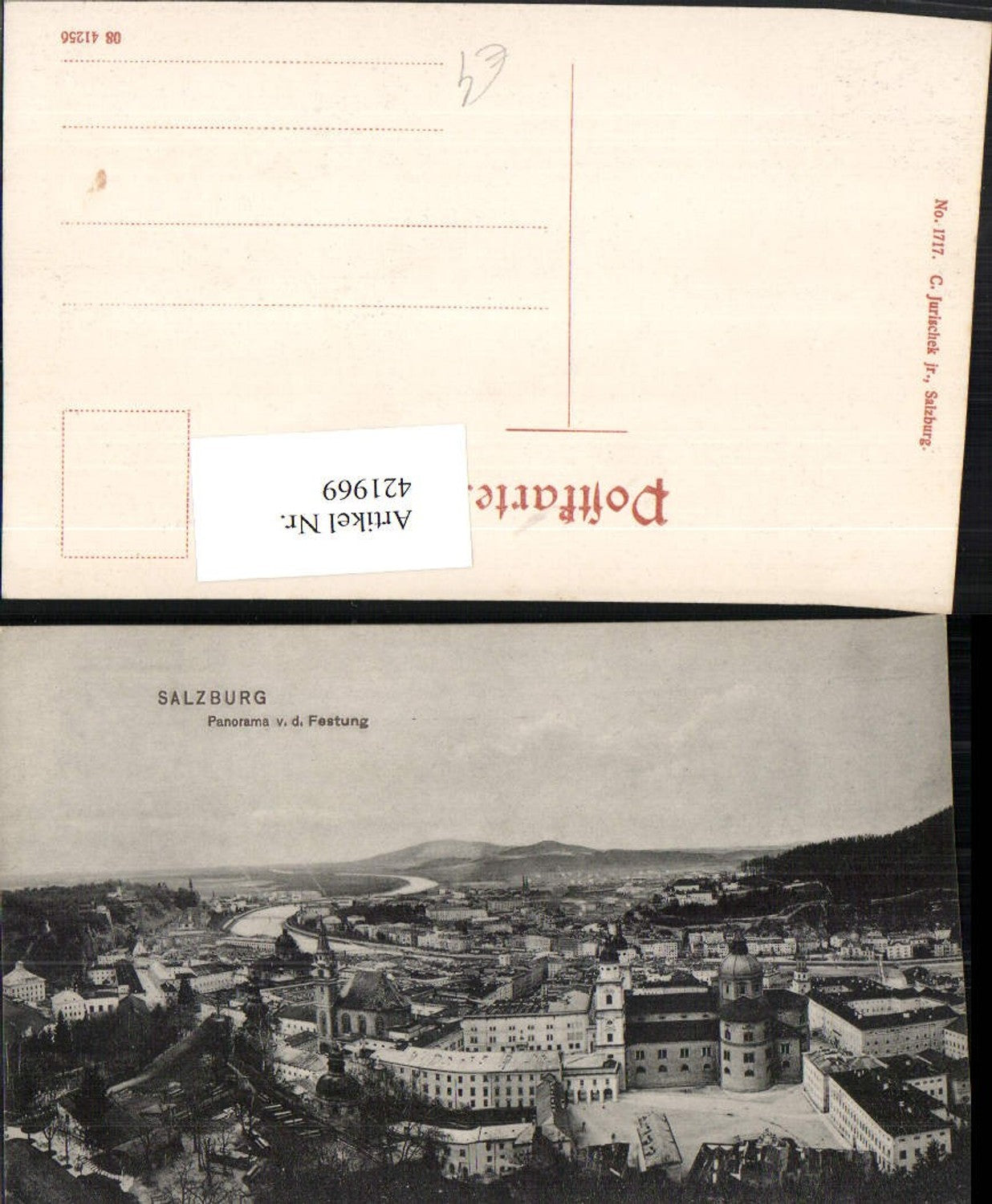 421969,Salzburg Totale von d. Festung